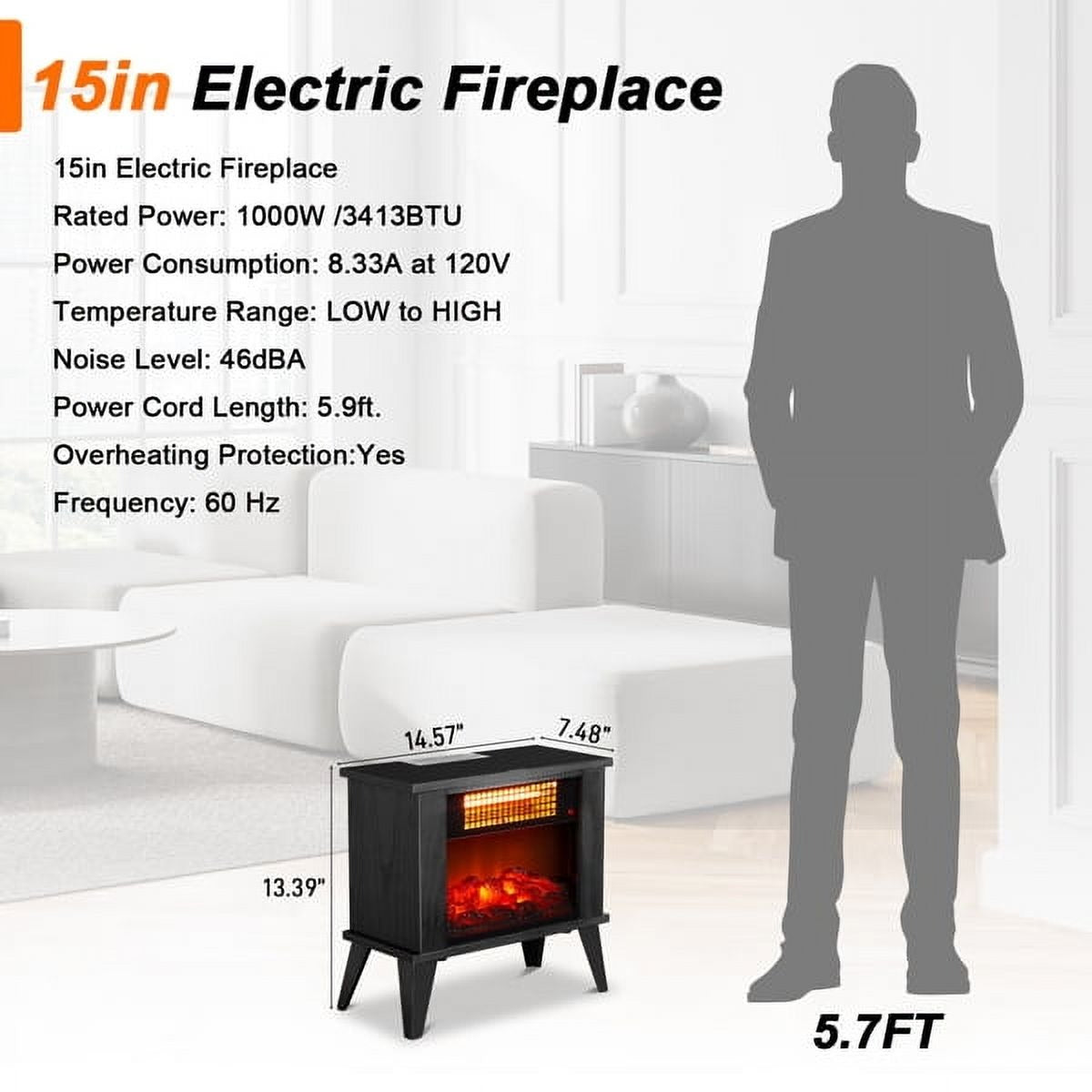 Electric Fireplace Heater