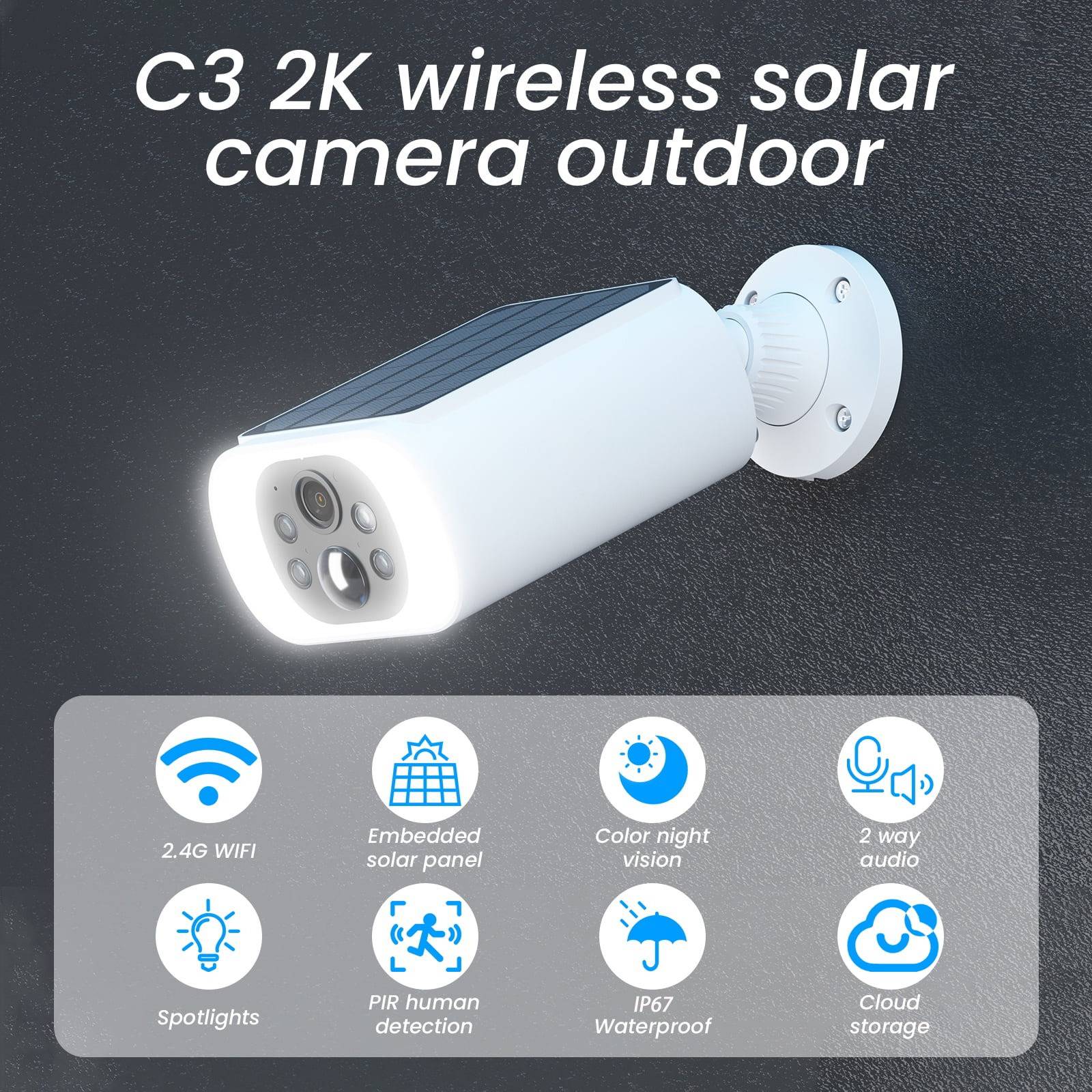Solar Wireless Outdoor Security Cameras