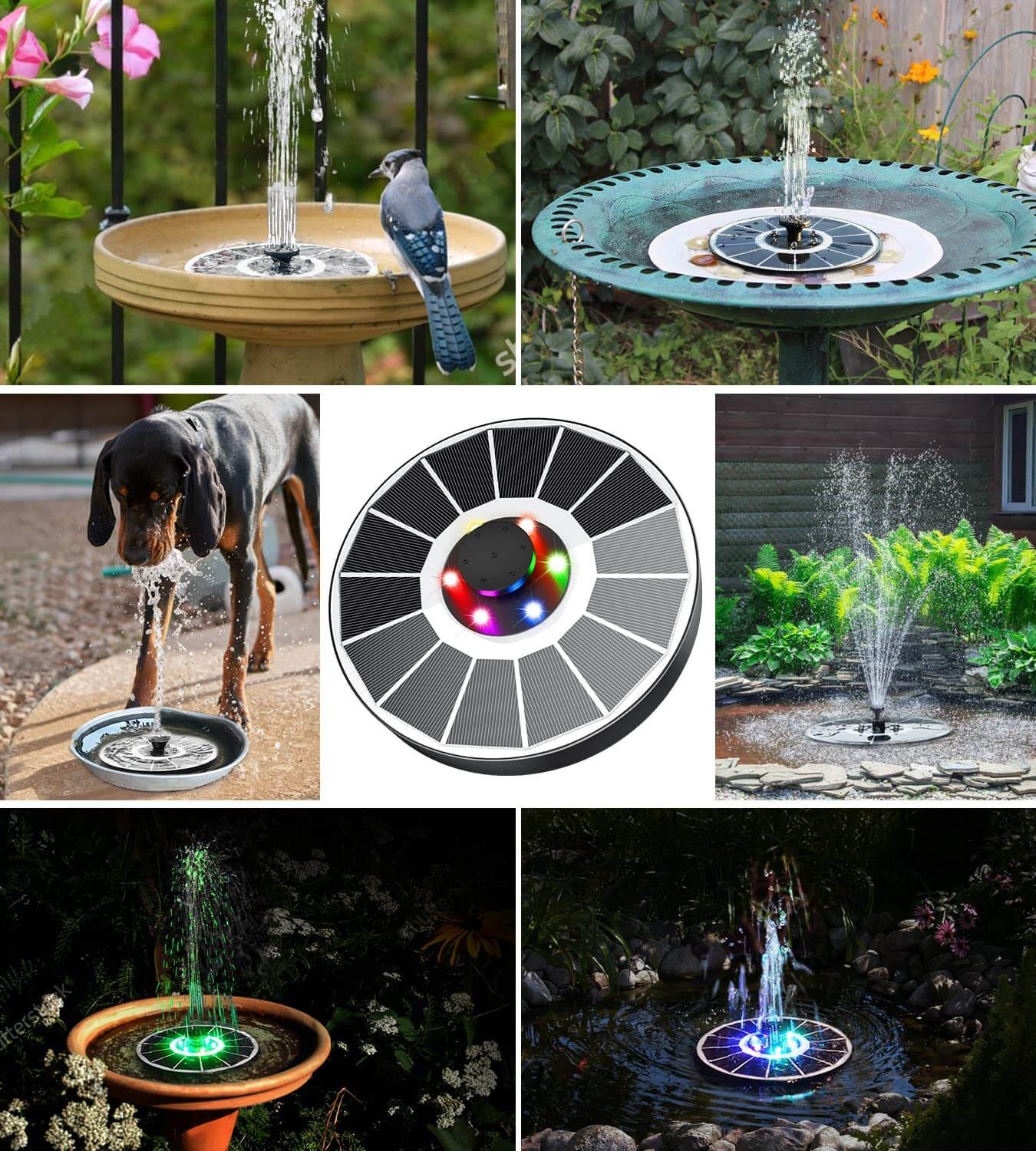 LED Solar Energy Fountain