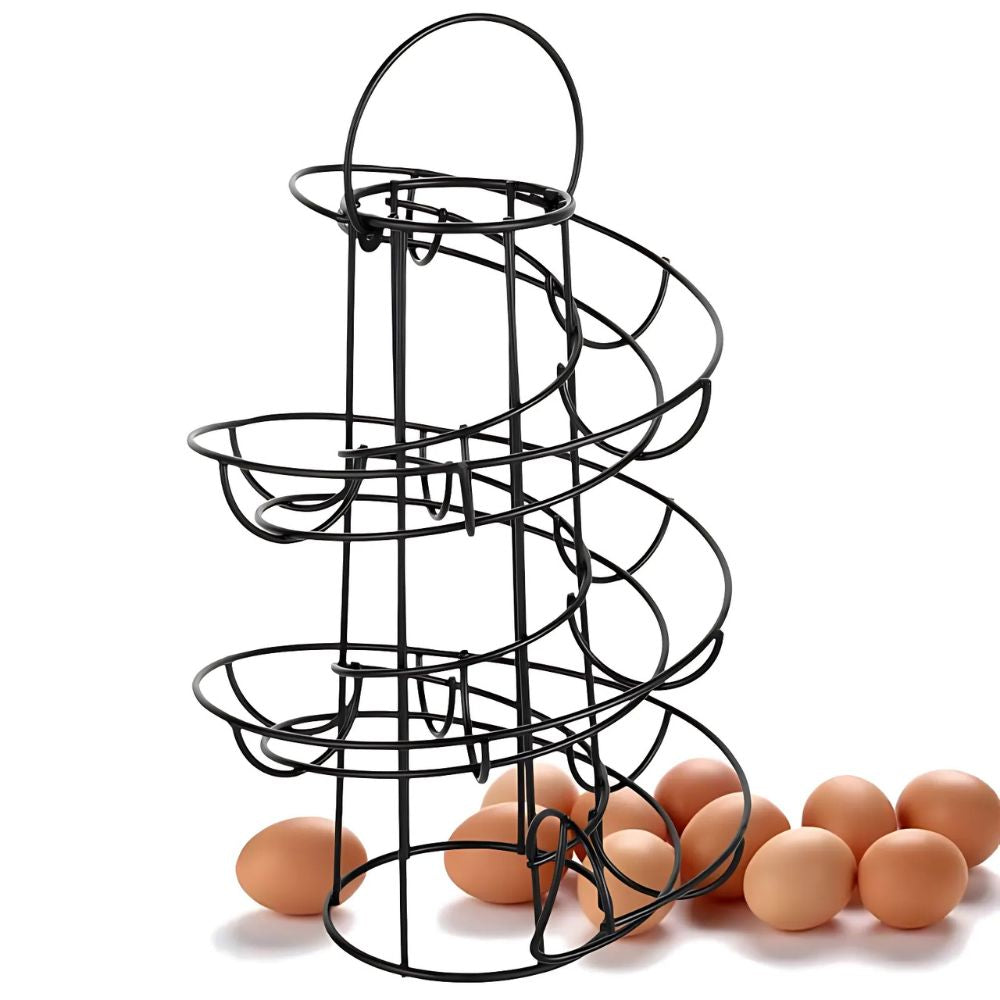 Egg Holder Rack Spiral Storage Container Stand