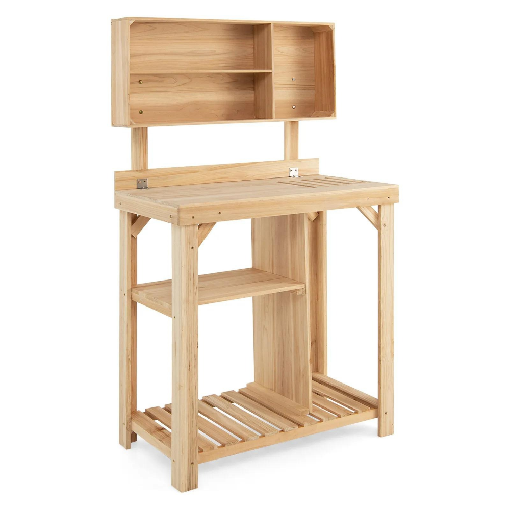 Outdoor Gardening Potting Workbench Table with Storage