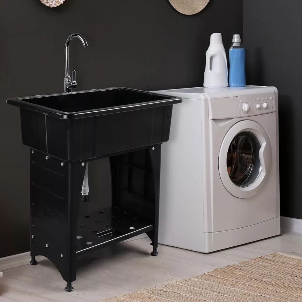 Freestanding Laundry Room Utility Sink Wash Basin
