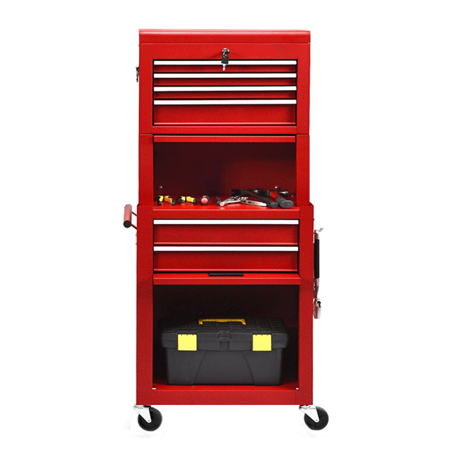 24'' Large Tool Chest w/Drawers & Wheels