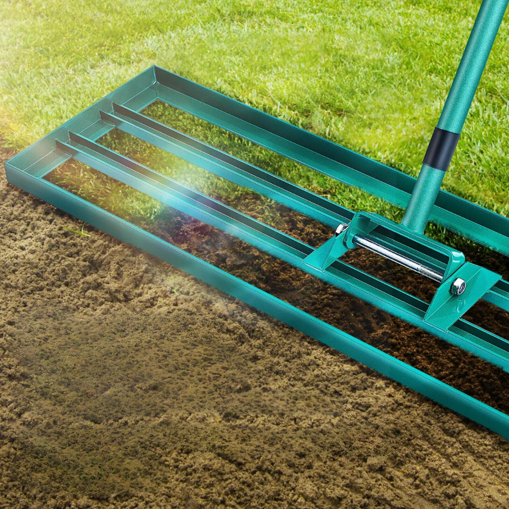 Lawn Leveling Rake Ultra Wide Yard Dirt Leveler