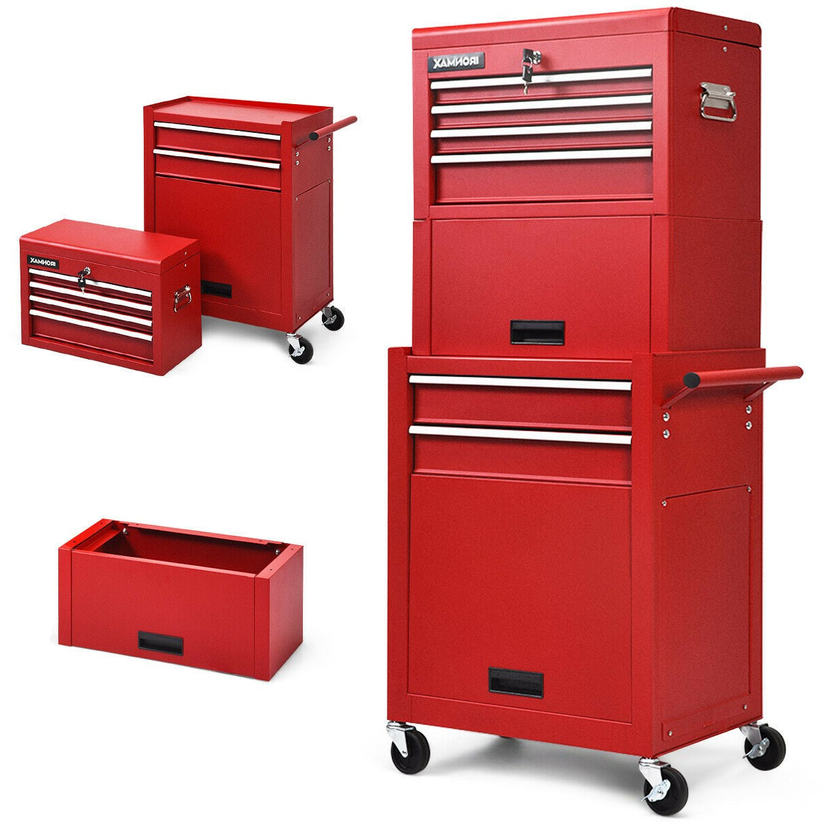 24'' Large Tool Chest w/Drawers & Wheels