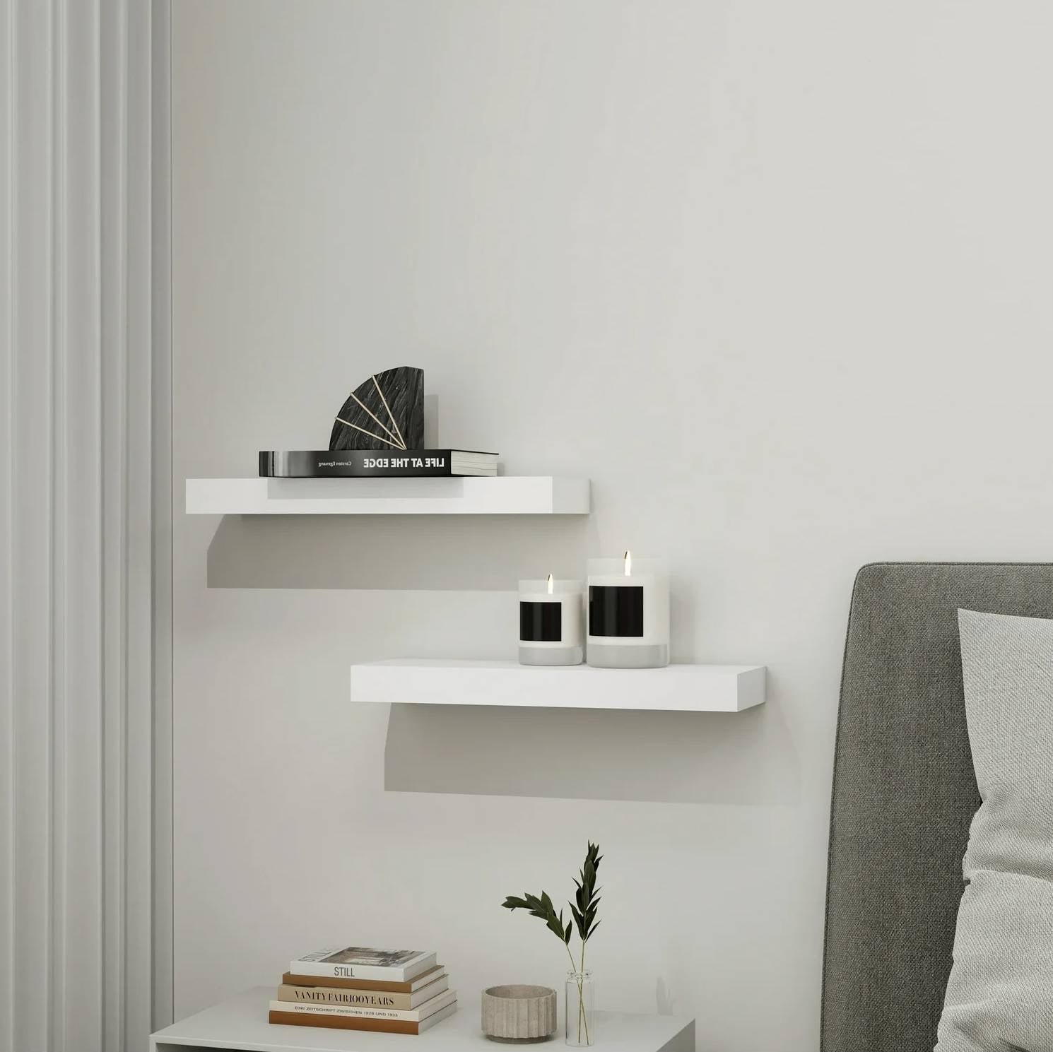 Wood Floating Shelves Set of 2