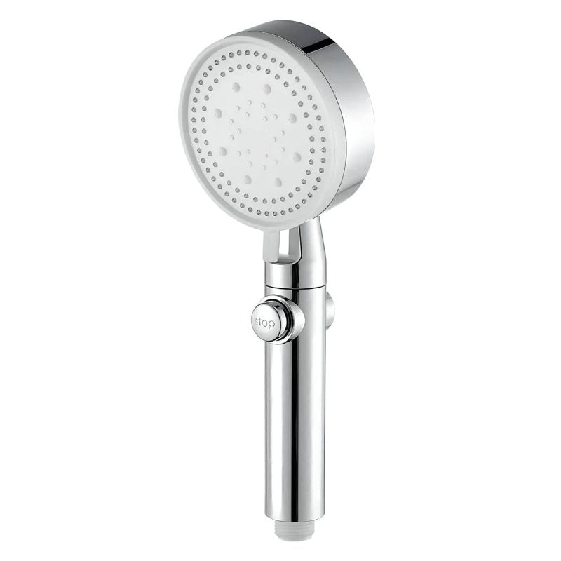 5-Mode Shower Head for Low Pressure | Stop Button for Easy Water Control