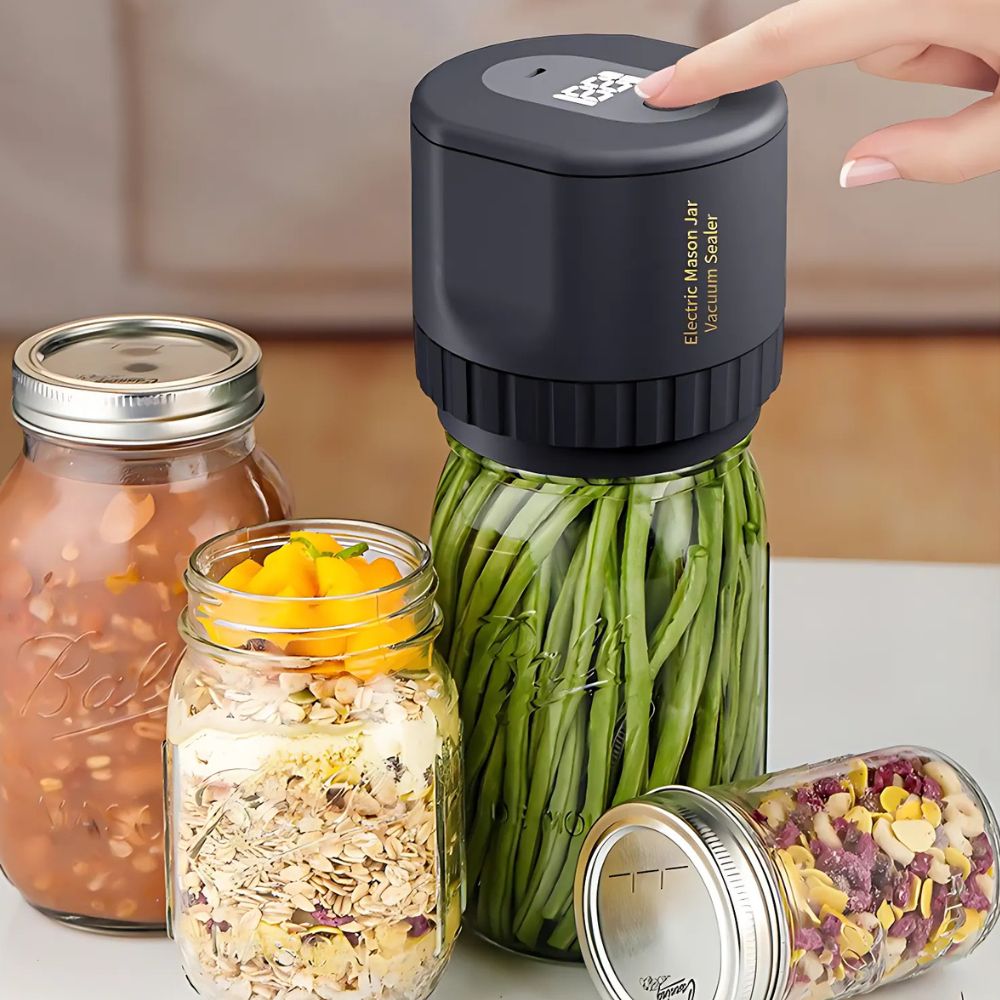 Automatic Vacuum Sealer Kit for Mason Jars - Airtight Food Storage