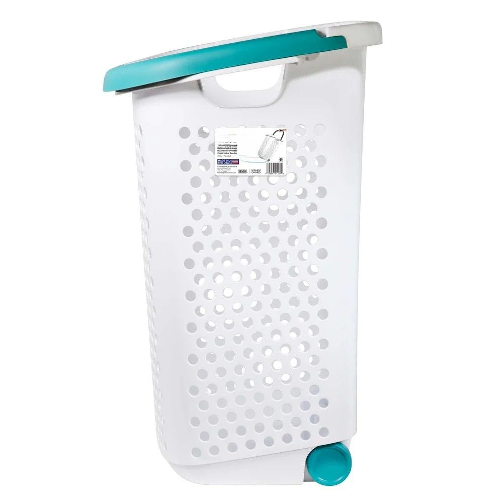 Large Rolling Laundry Cart Hamper Washing Basket