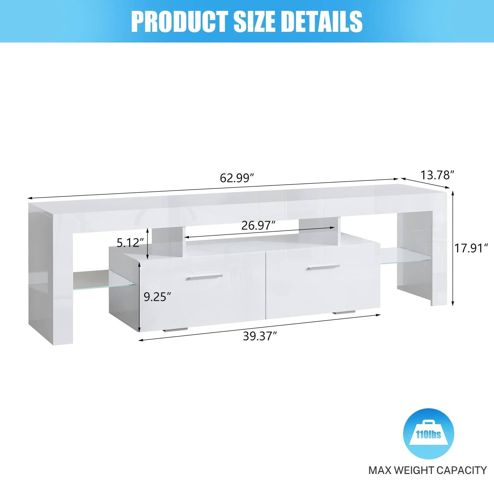 TV Stand with Led Lights