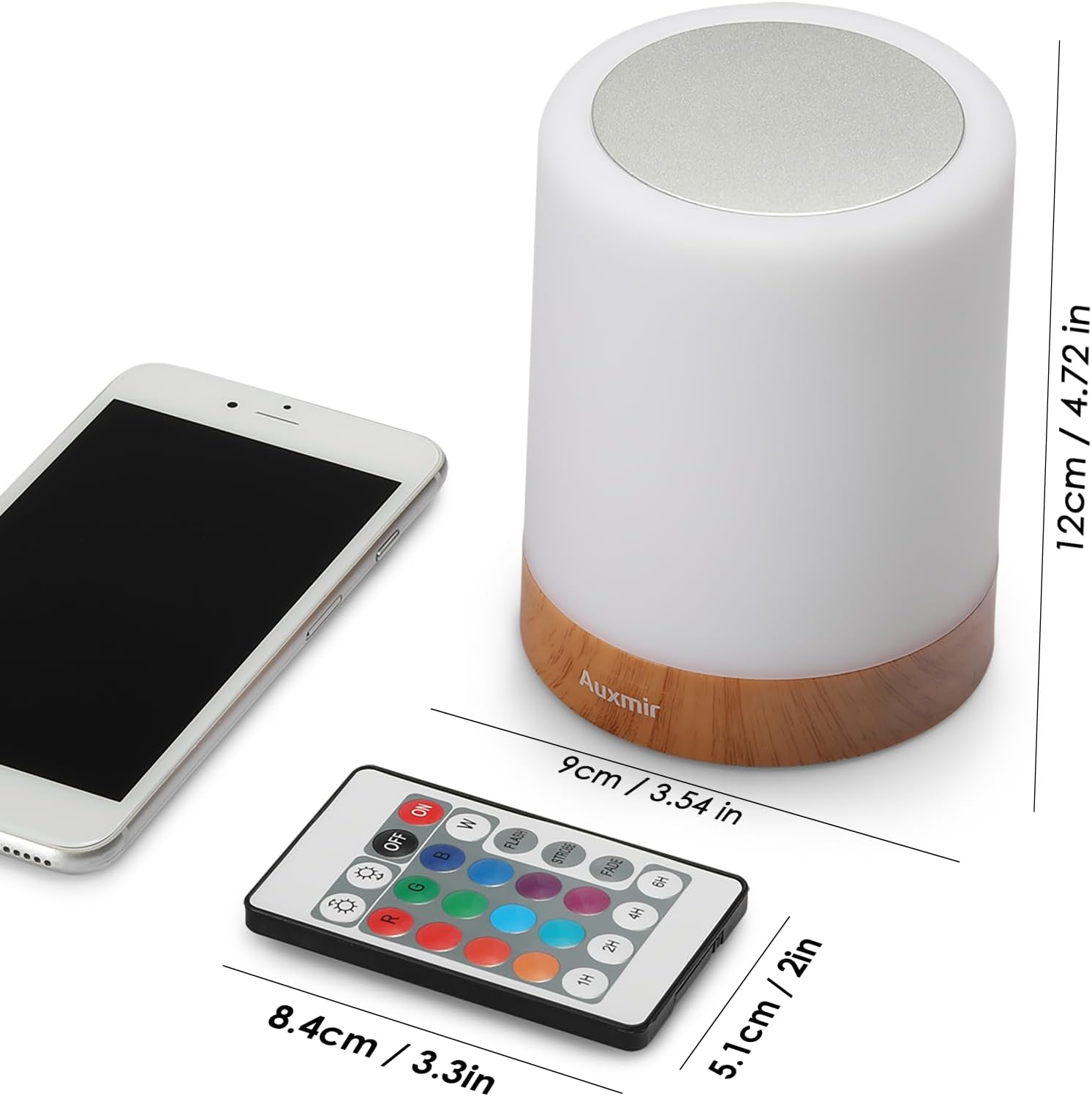 LED Touch Sensor Bedside Table Lamp With Remote