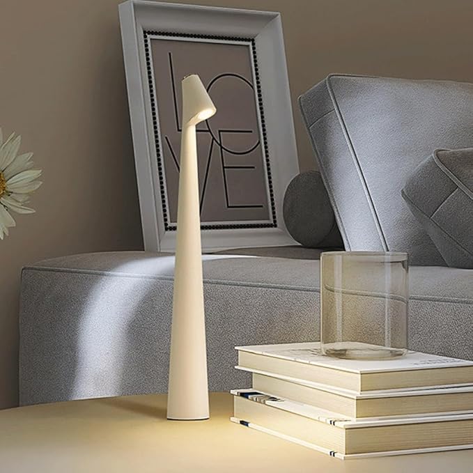 Rechargeable Wireless Table Lamp – Dimmable Soft Light for Bedroom & Living Room