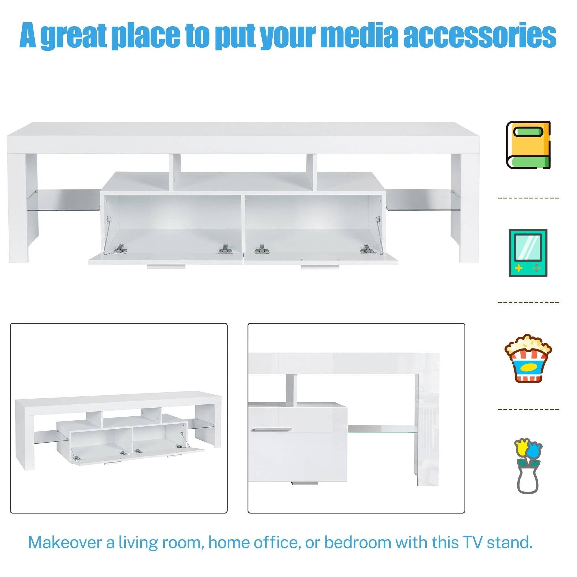 TV Stand with Led Lights