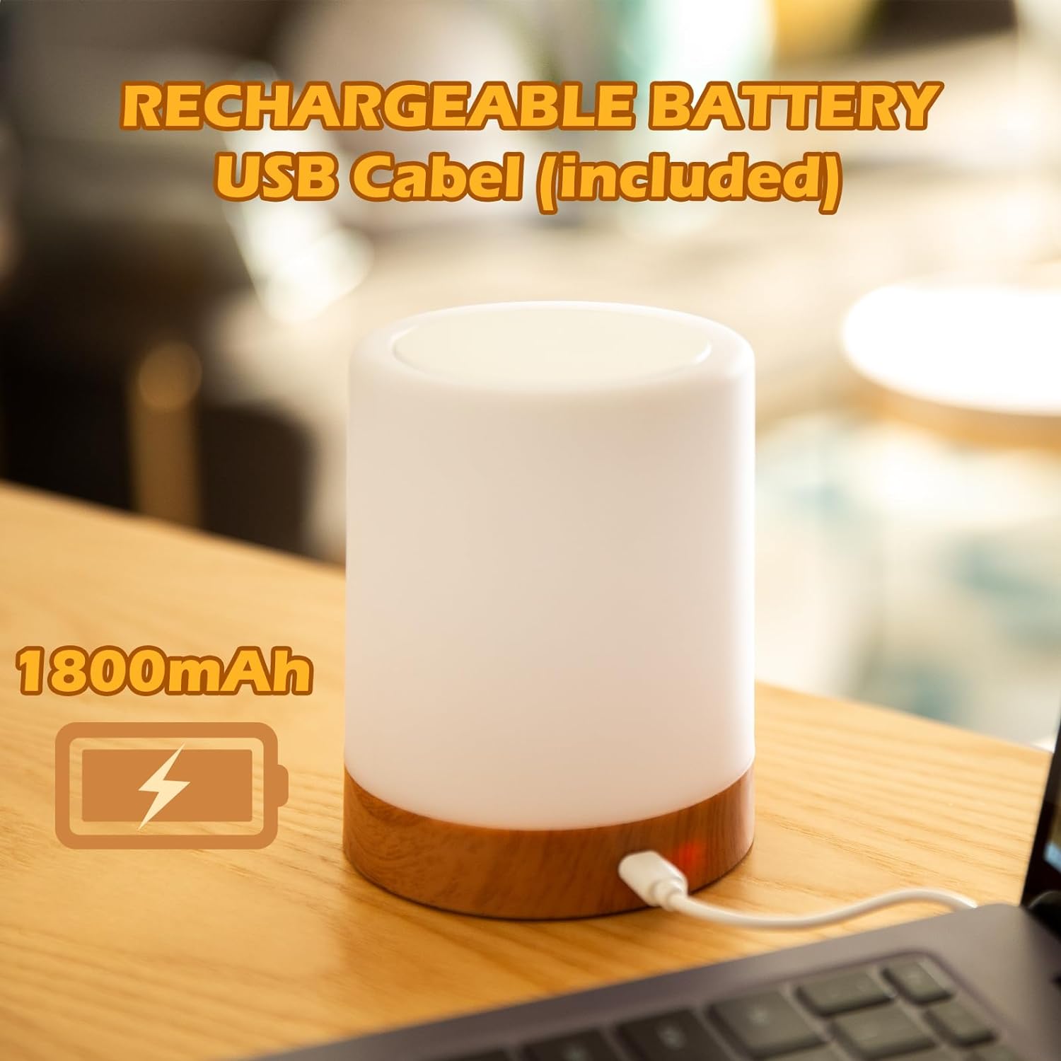LED Touch Sensor Bedside Table Lamp With Remote