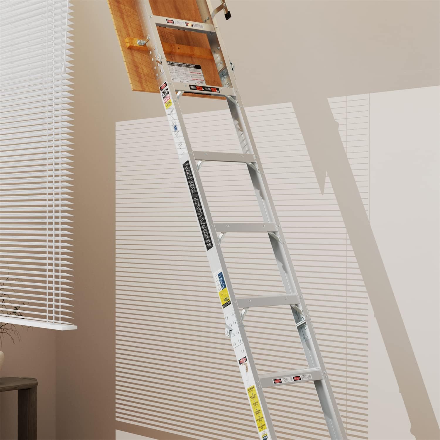 Collapsible Aluminum Folding Attic Access Ladder 54 Inch
