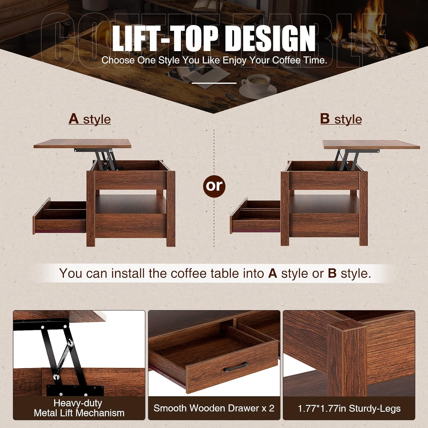 Lift Top Coffee Table