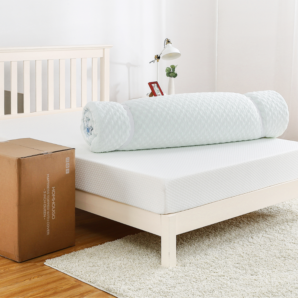 Premium Full Size Memory Foam Mattress Bed Topper