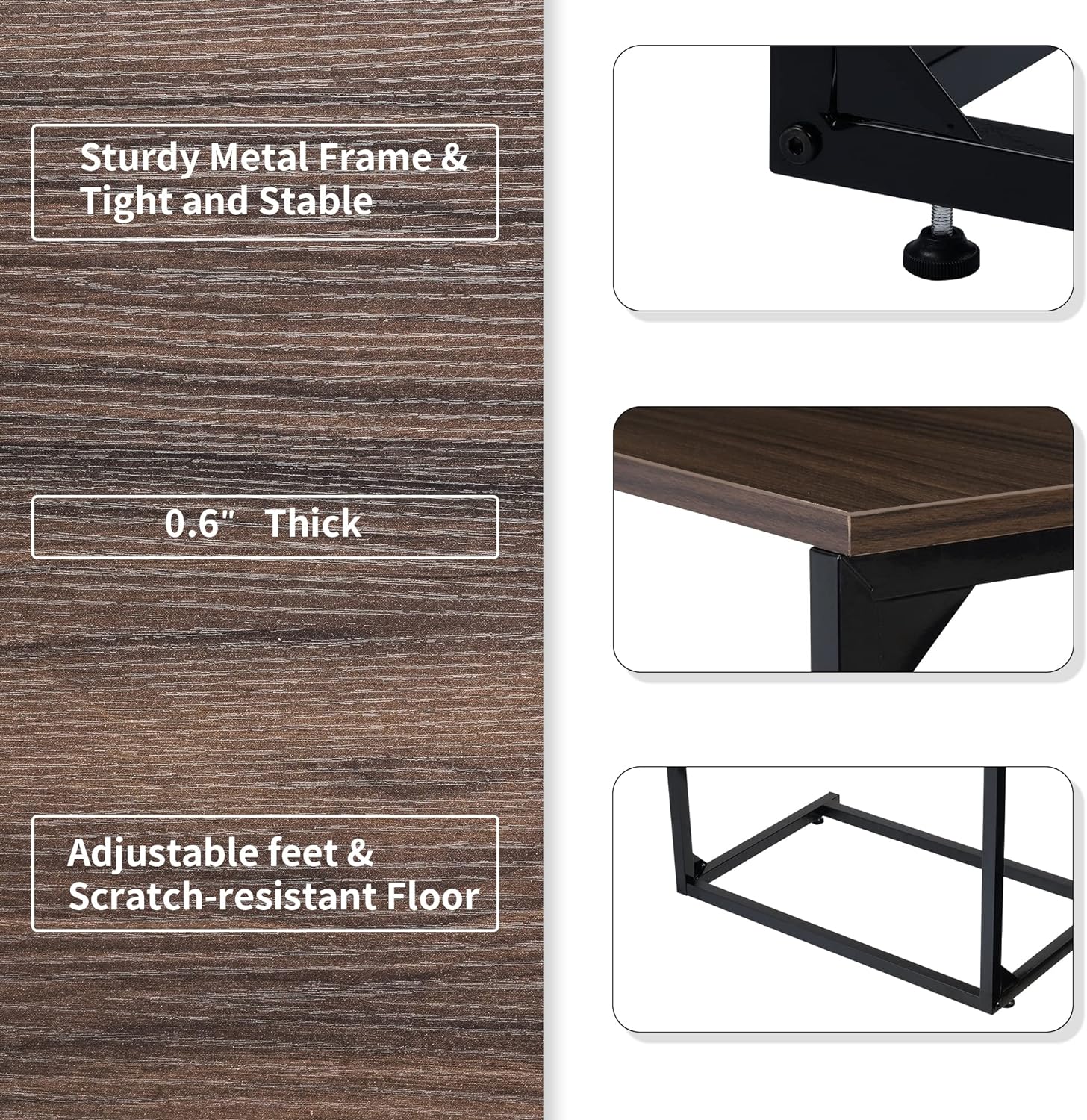 C-Shaped Side End Table