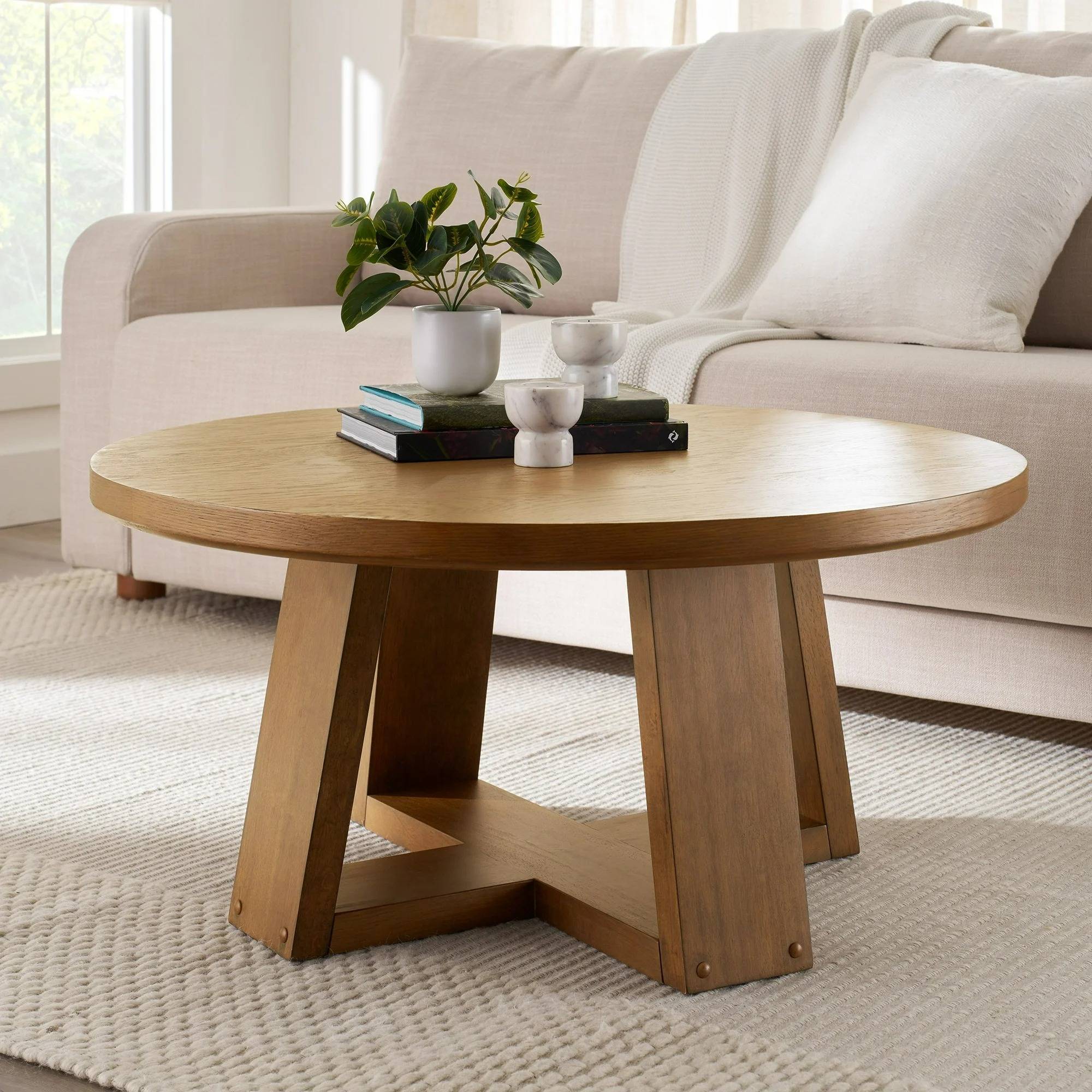 Round Wood Coffee Table