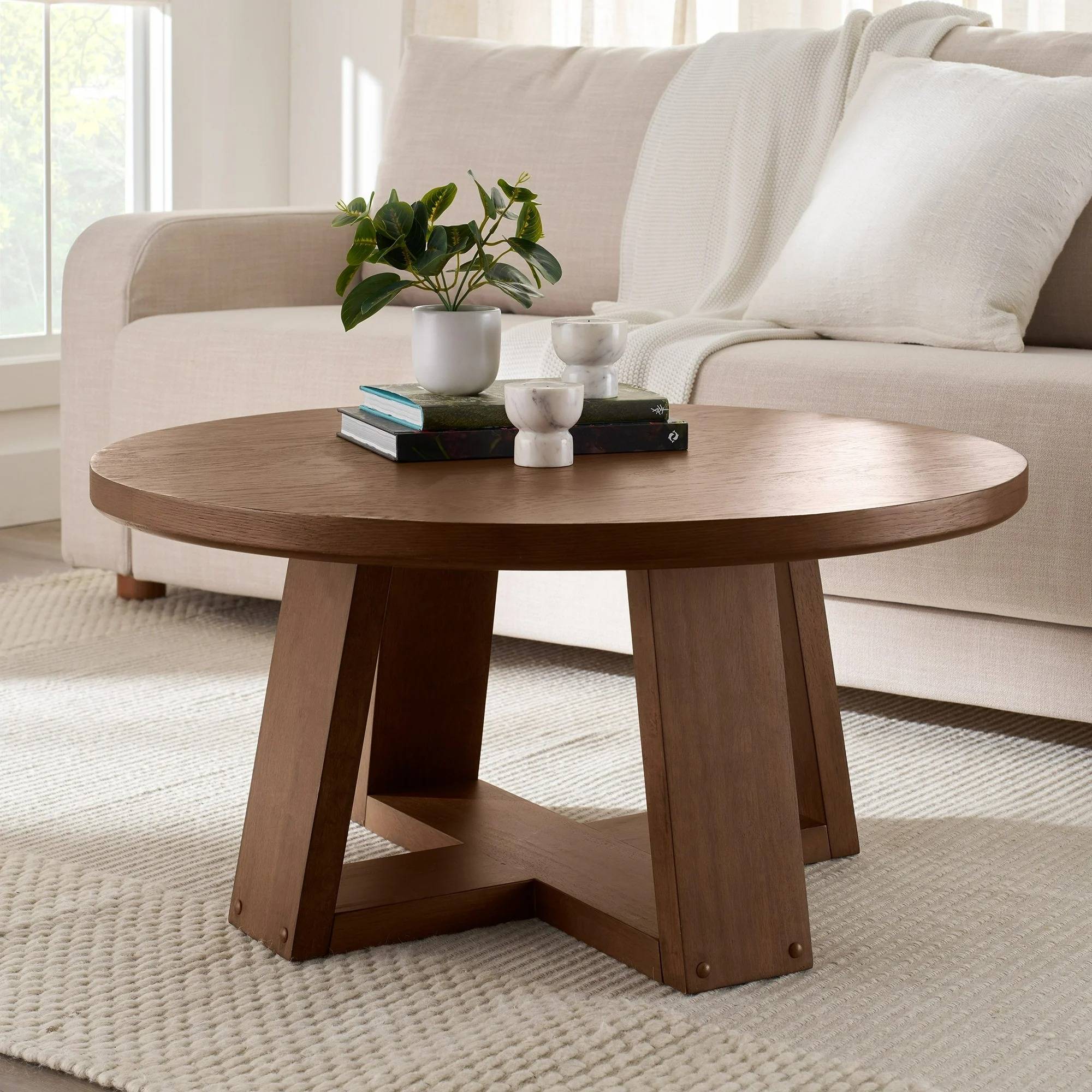 Round Wood Coffee Table