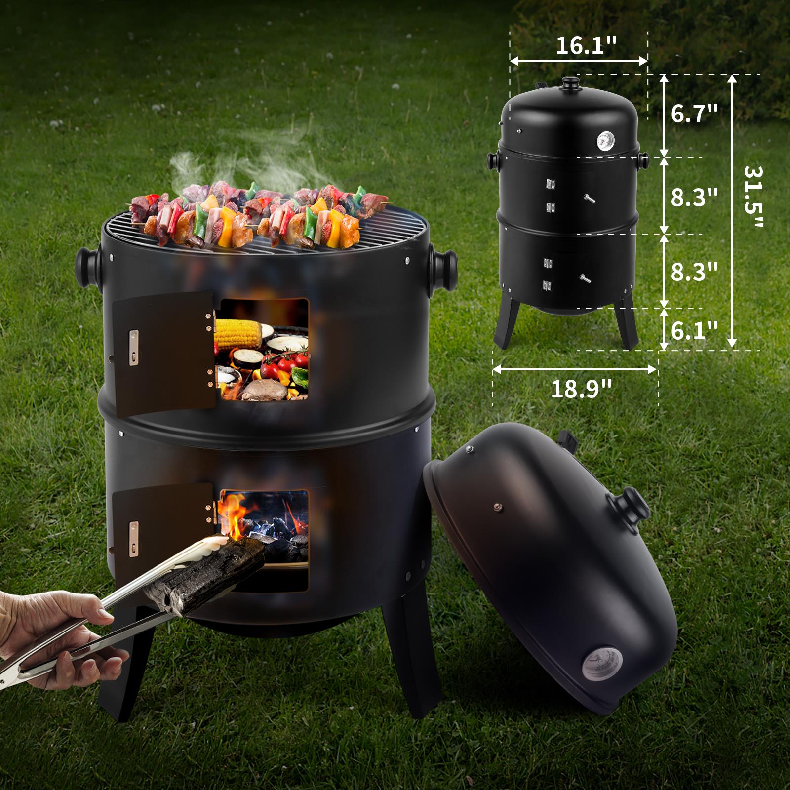 Charcoal Smoker BBQ Grill