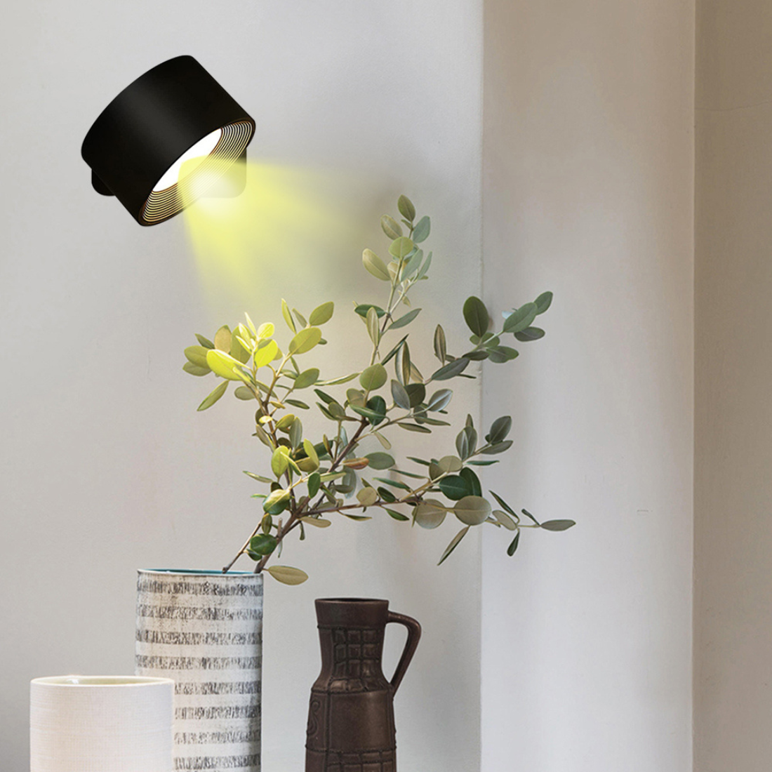 Wireless Rechargeable 360° Wall Light | Energy-Saving LED, Touch Control & Versatile for Home Lighting