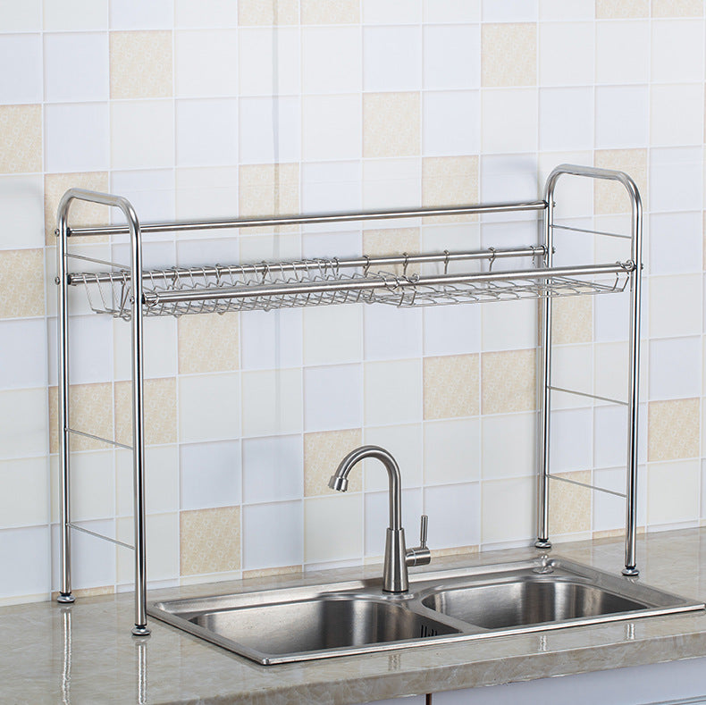 Large Stainless Steel Over The Sink Dish Drying Kitchen Rack