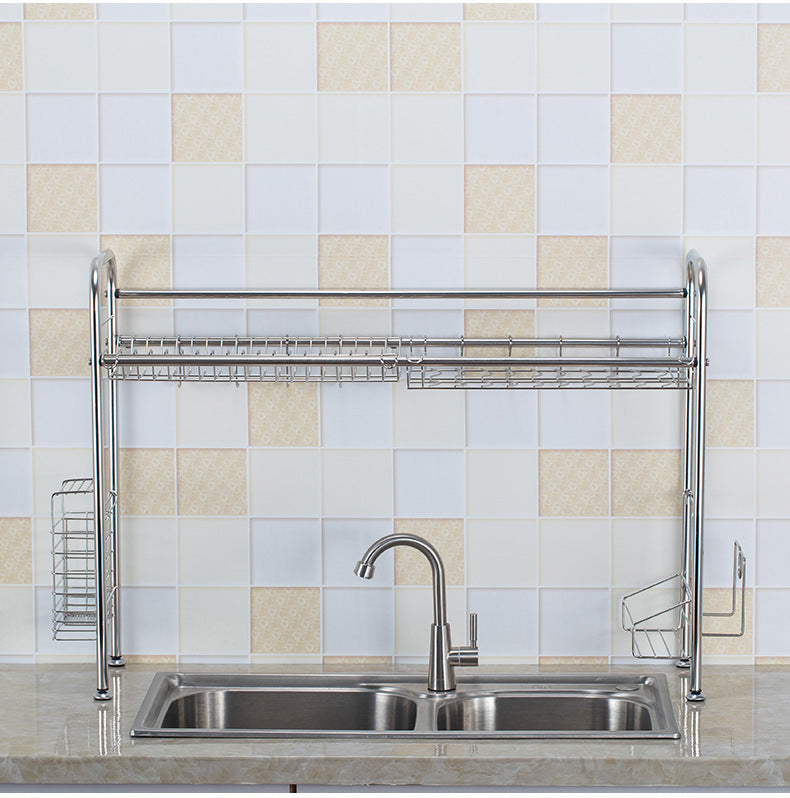 Large Stainless Steel Over The Sink Dish Drying Kitchen Rack