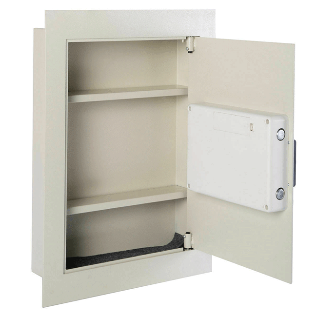 Heavy Duty Digital Recessed Wall Mounted Hidden Stack On Home Safe, 0.8CF