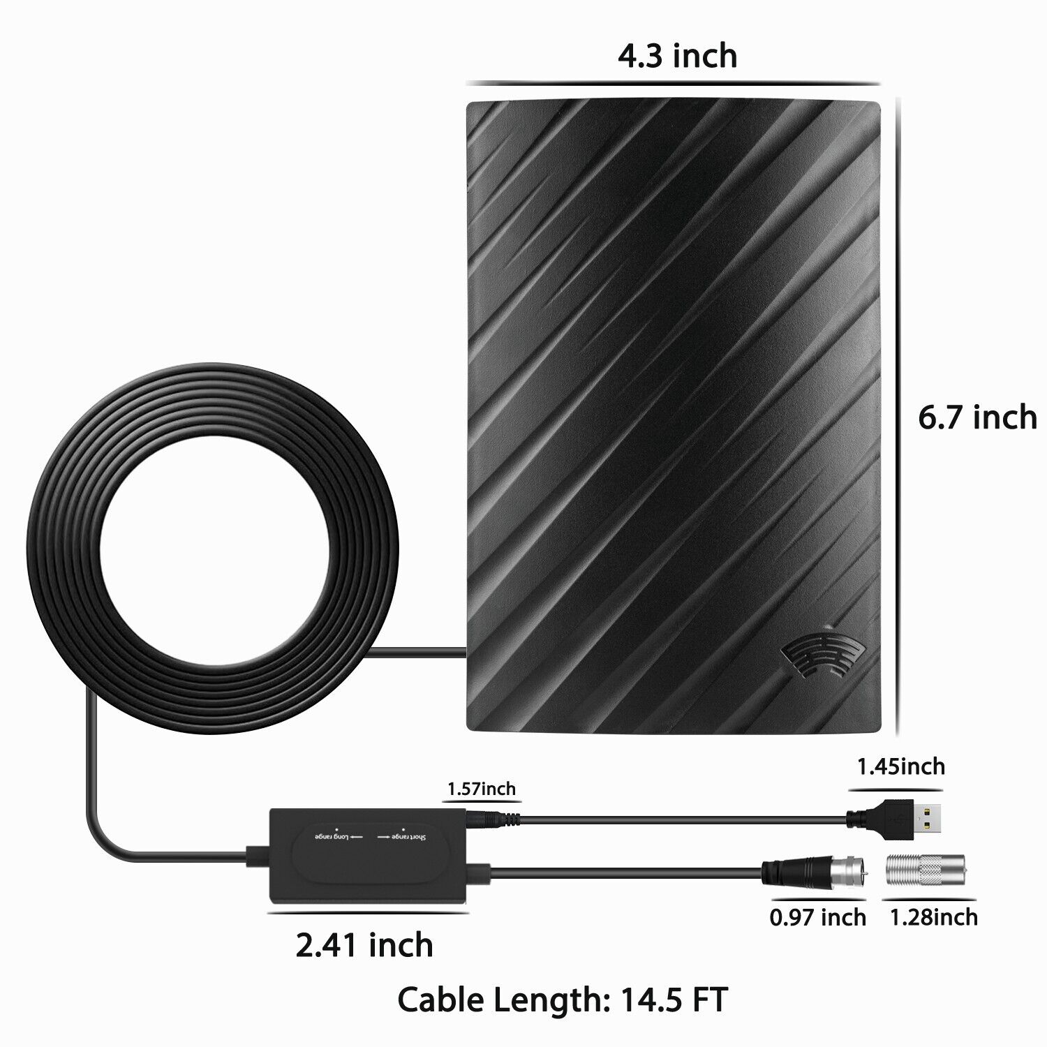 Long Range Indoor HDTV 4k Digital Antenna 600