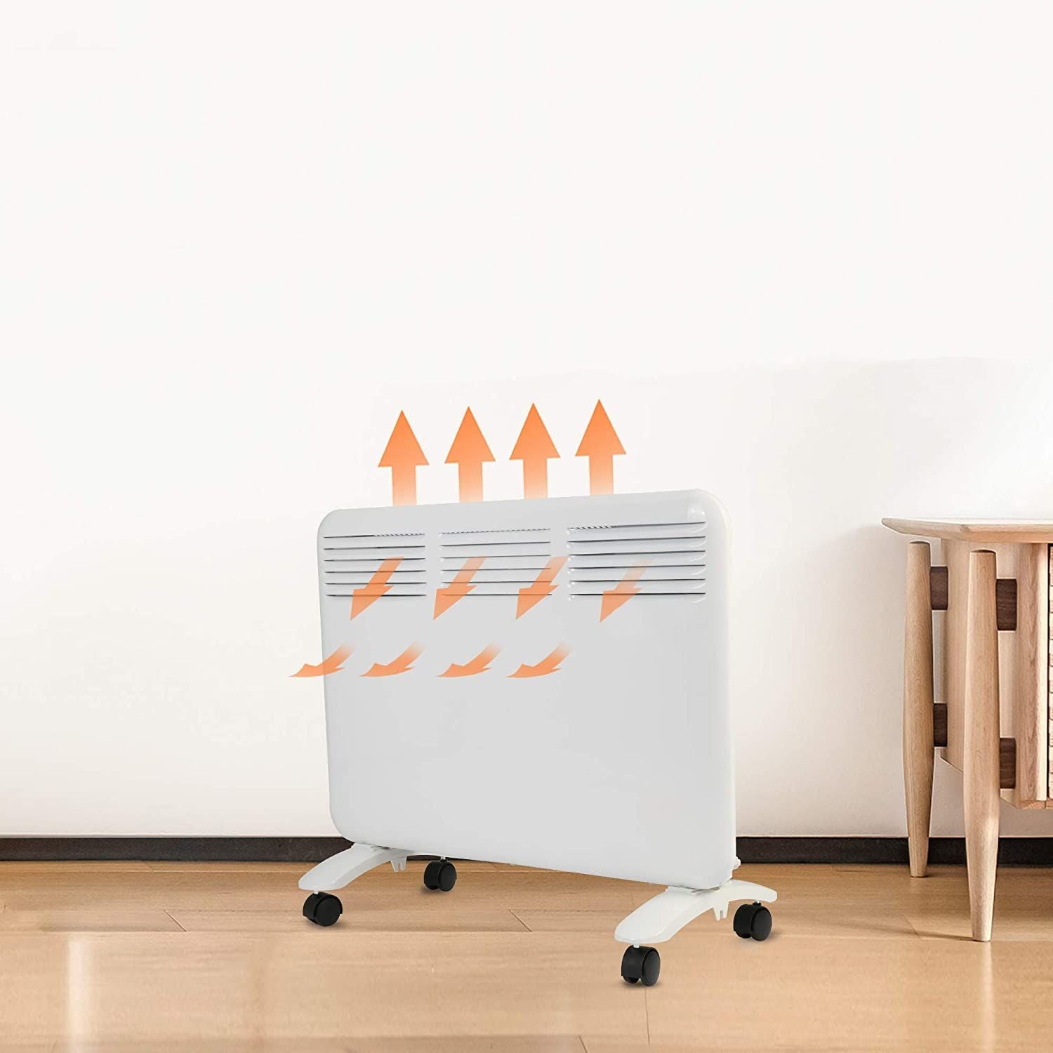 Wide Range Portable Electric Room Space Heater With Wheels