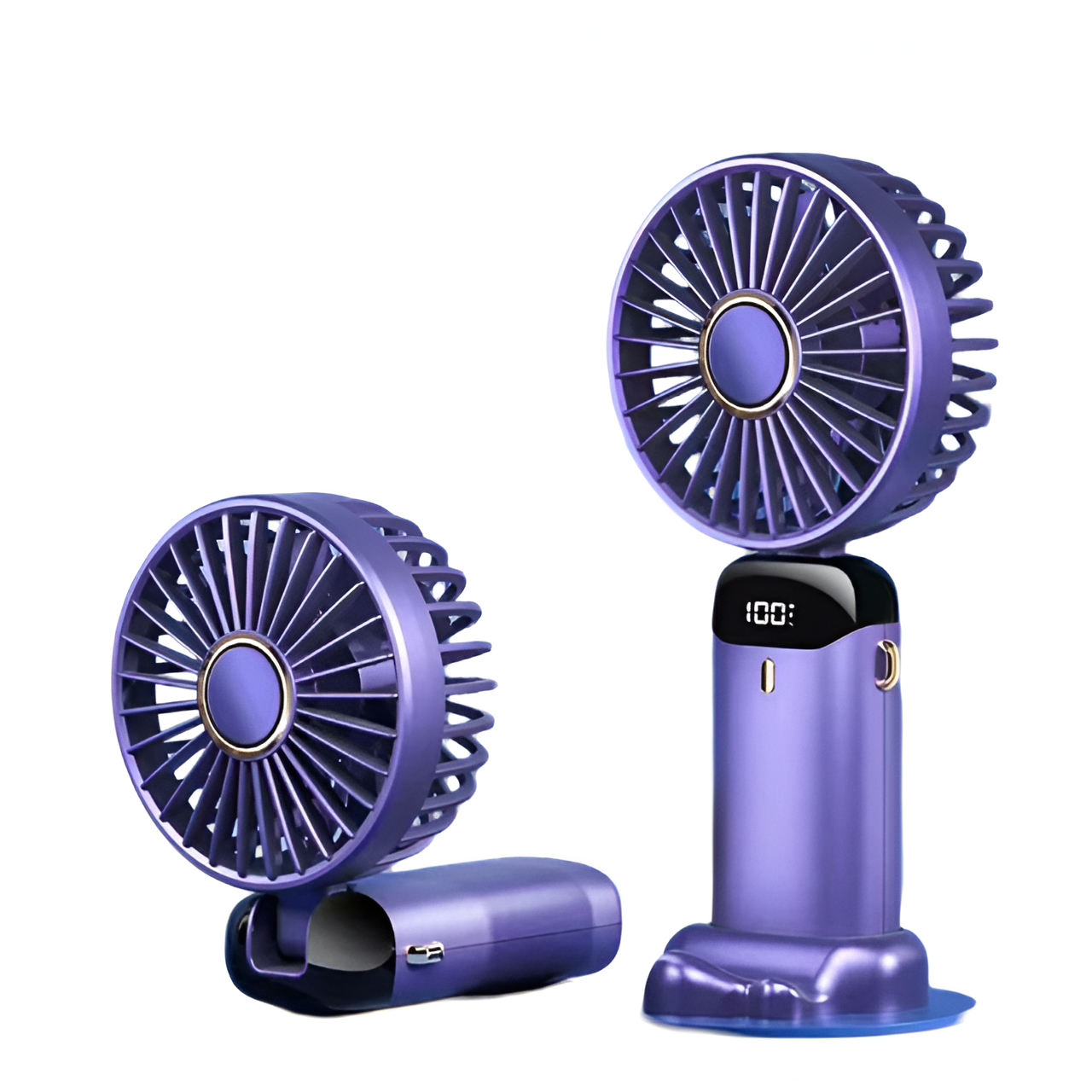 Rechargeable Handheld Mini Fan | 5-Speed, 90-Degree Adjustable & Quiet for Office, Home & Outdoor Use