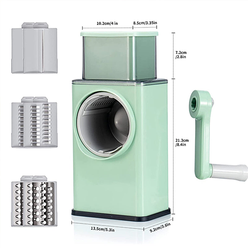 Heavy Duty Manual Rotary Tabletop Vegetable Julienne Cutter Slicer Shredder
