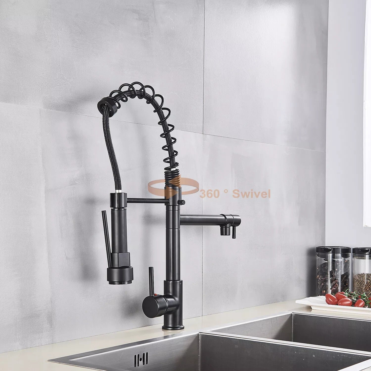 Single Handle Kitchen Faucet With Sprayer