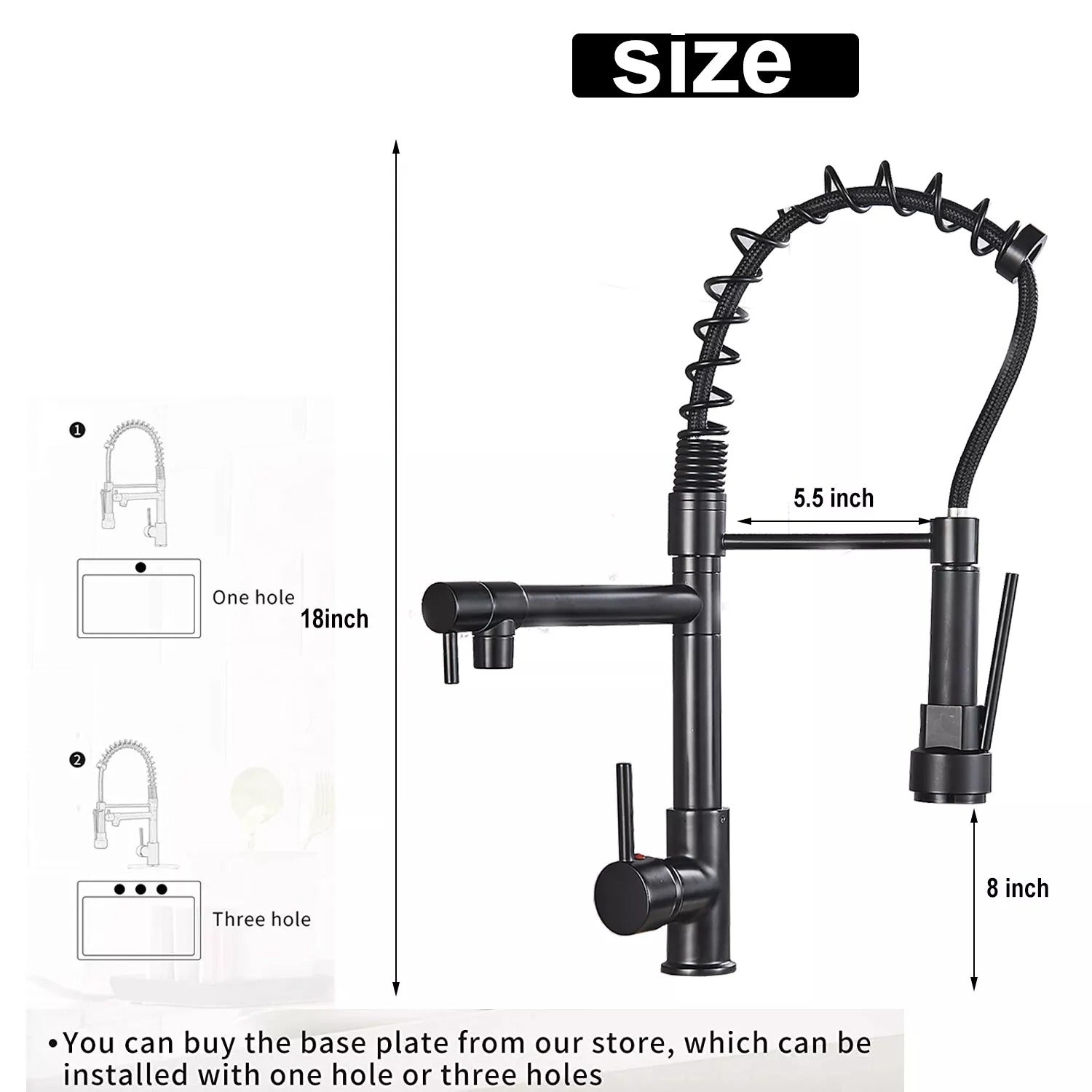 Single Handle Kitchen Faucet With Sprayer