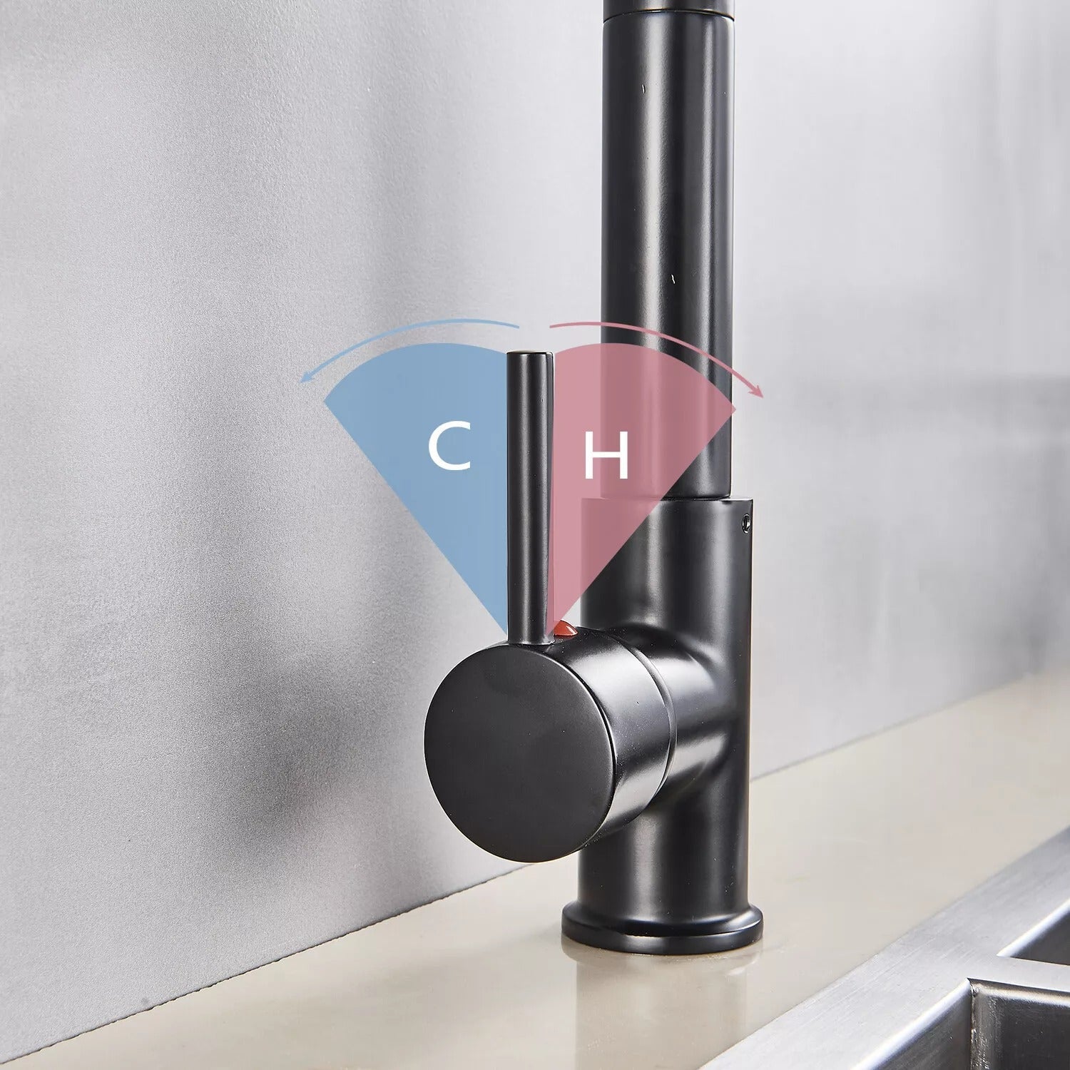 Single Handle Kitchen Faucet With Sprayer