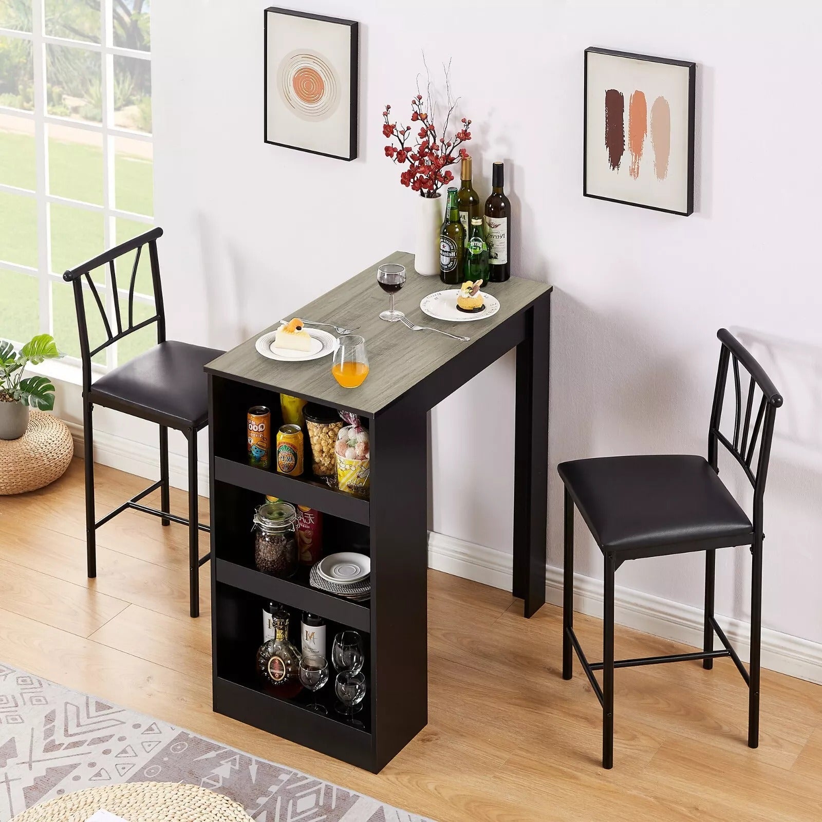 Bar Table Set For 2