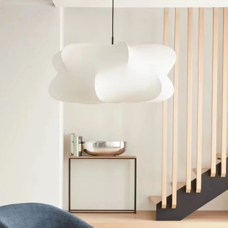 Natural Linen and Silk Wabi-Sabi Pendant Light – Statement Ceiling Lamp for Minimalist Homes