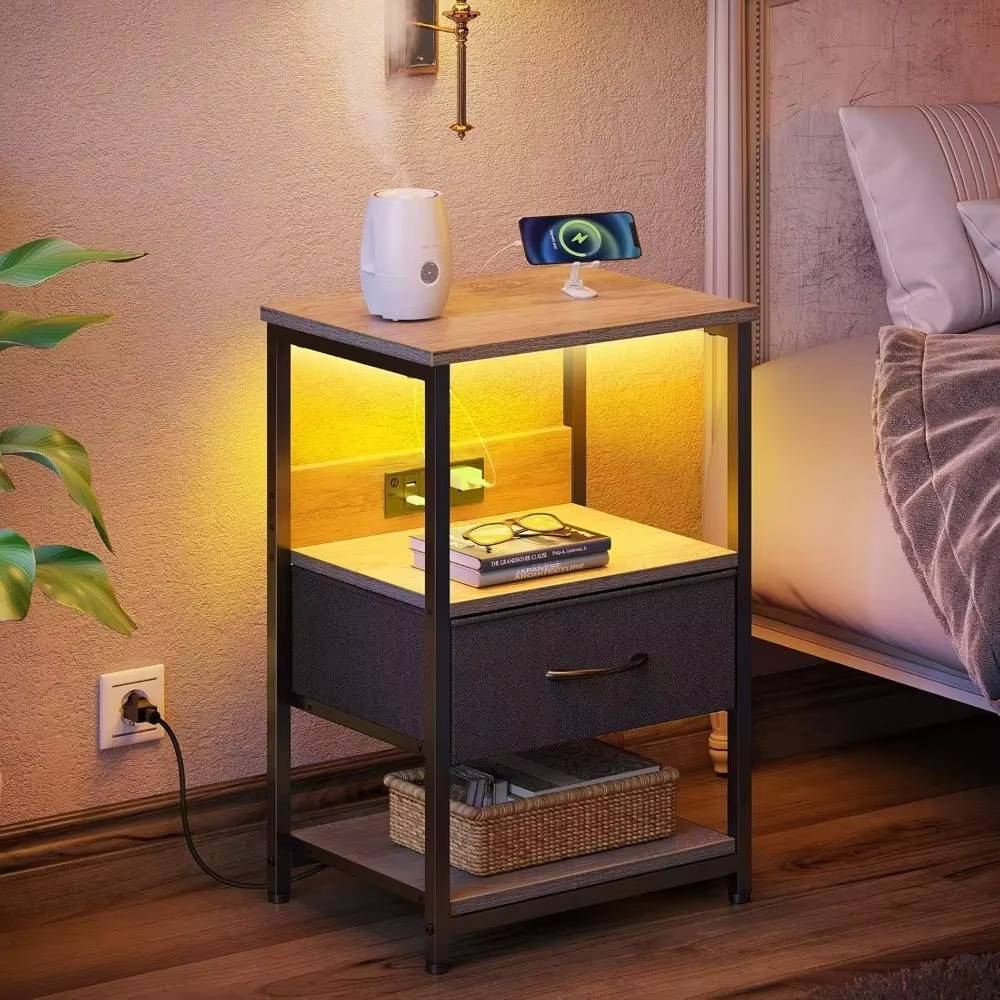 Nightstand with Charging Station