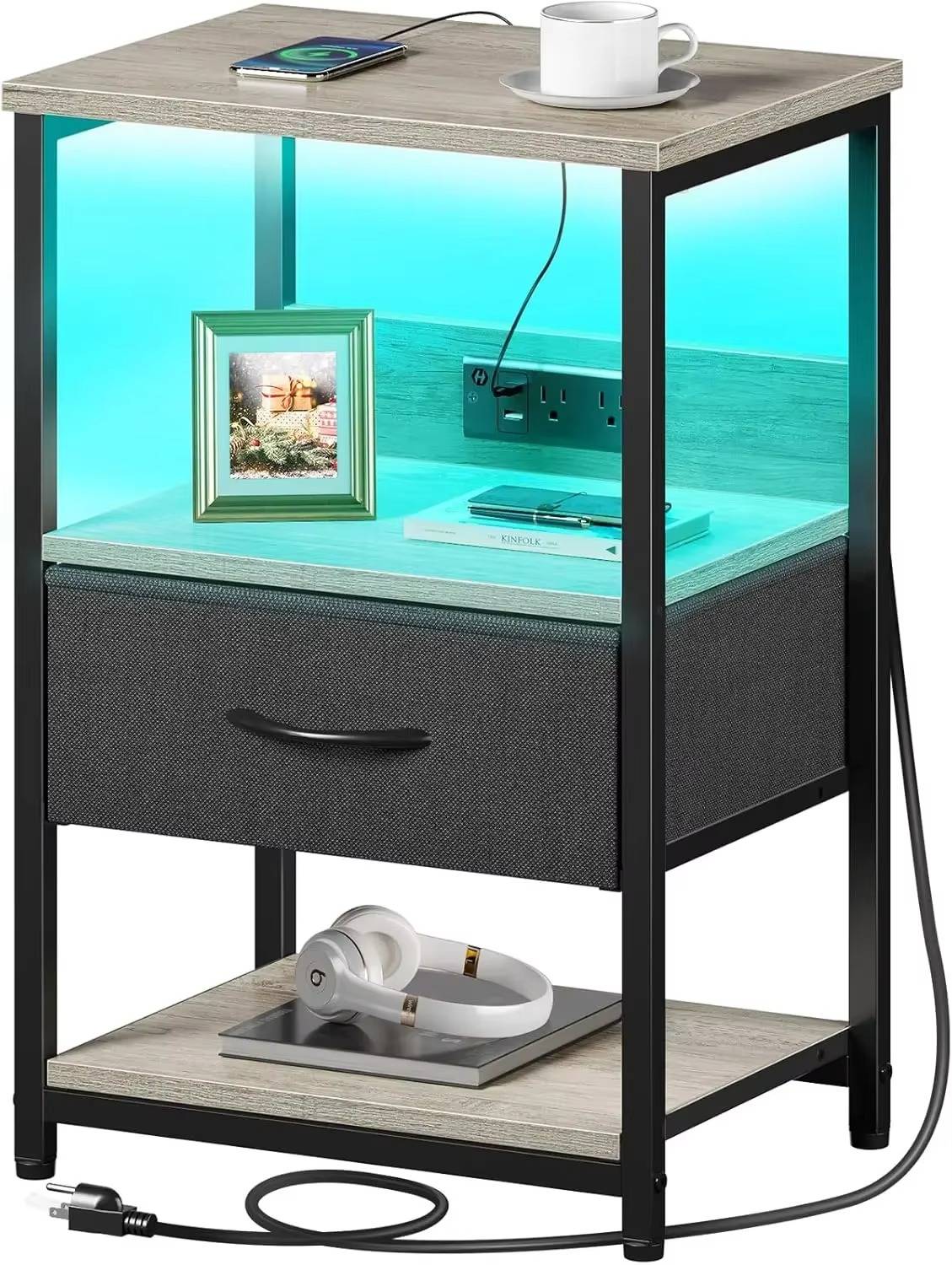 Nightstand with Charging Station