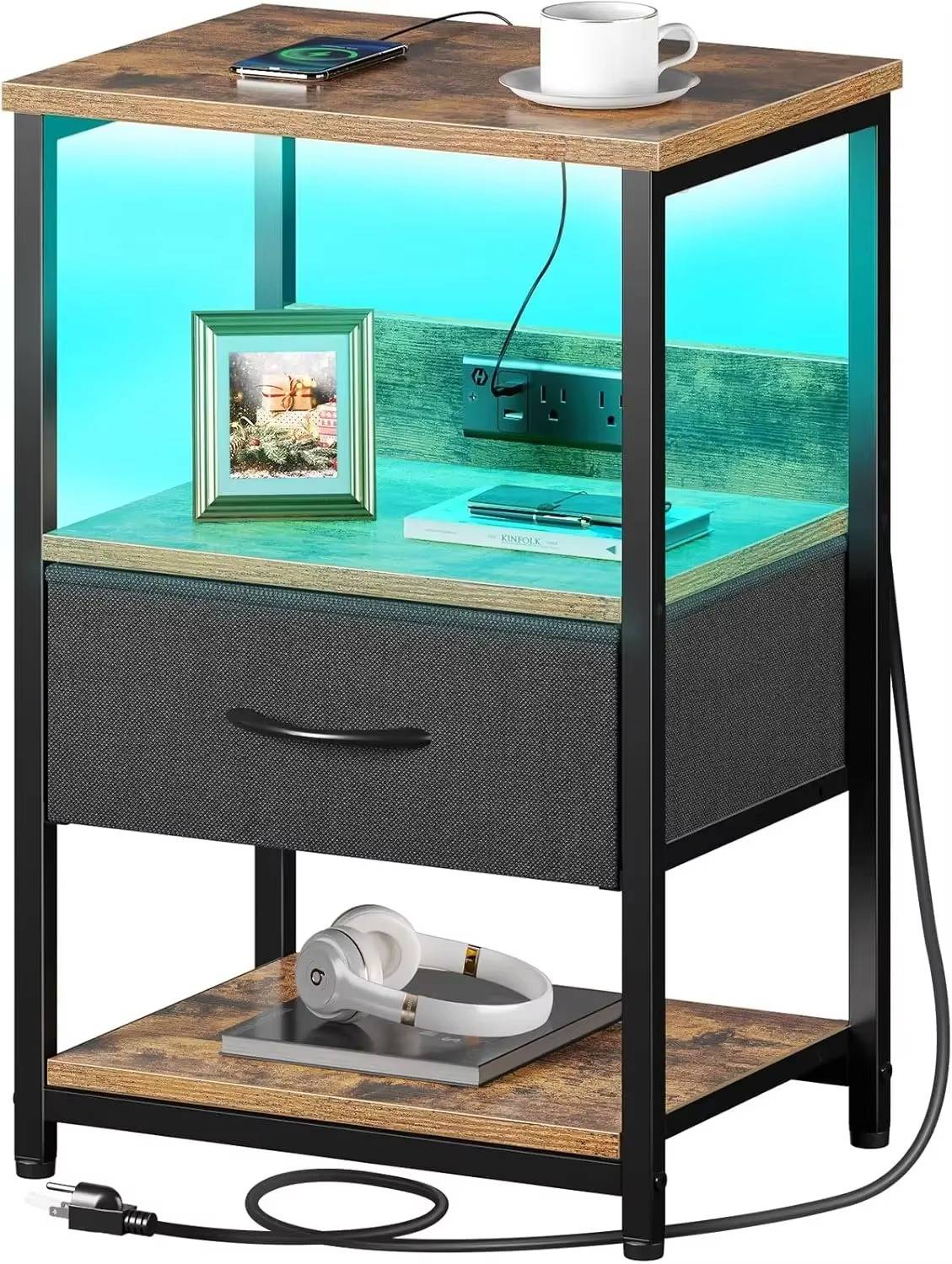 Nightstand with Charging Station