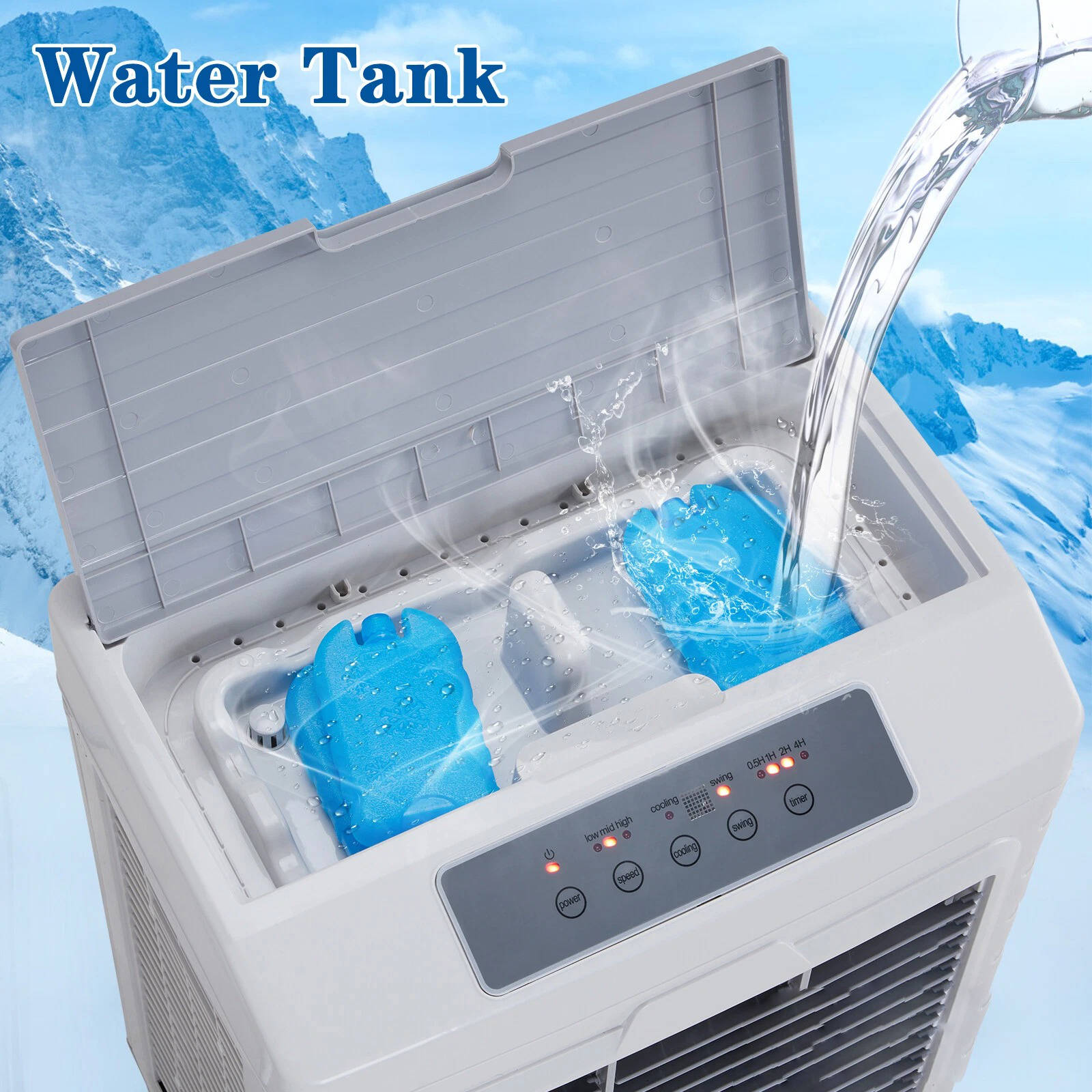Indoor Outdoor Portable Evaporative Swamp Air Cooler