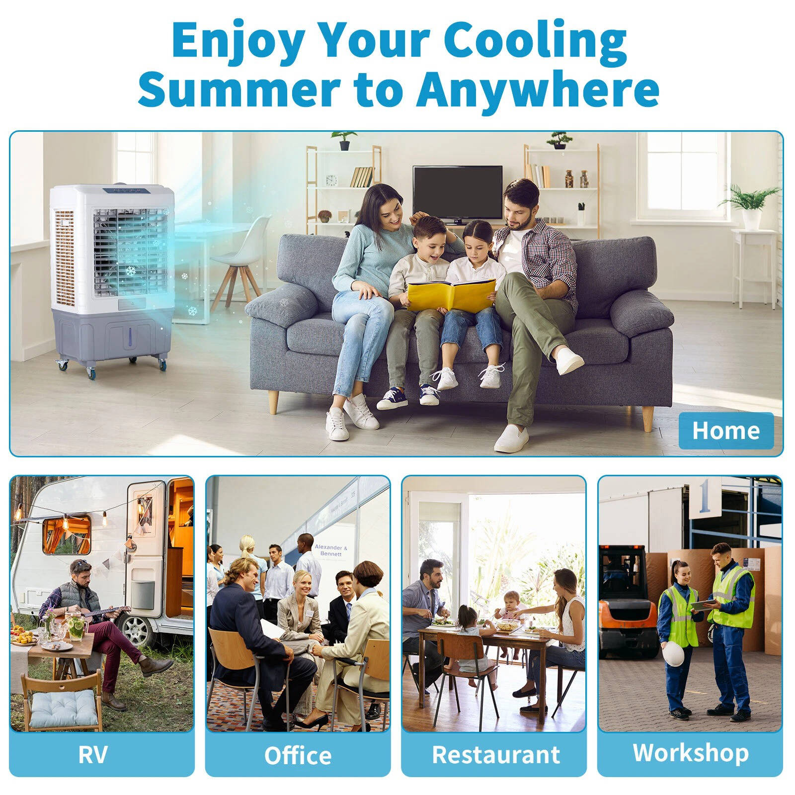 Indoor Outdoor Portable Evaporative Swamp Air Cooler