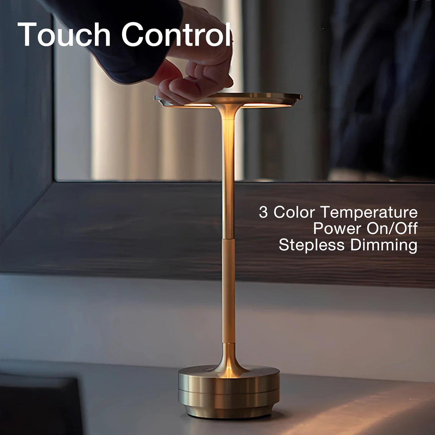 Cable-Free Rechargeable Modern Aura Table Lamp