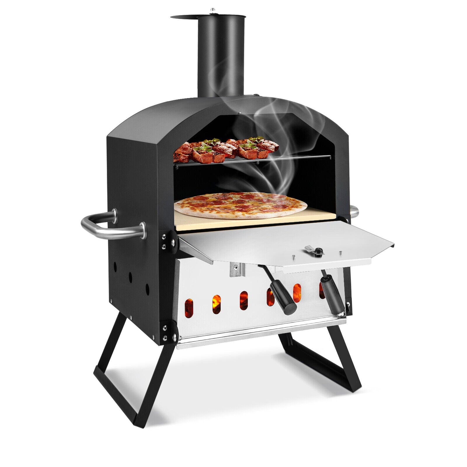 Large Tabletop Outdoor Wood Fired Backyard DIY Pizza Oven