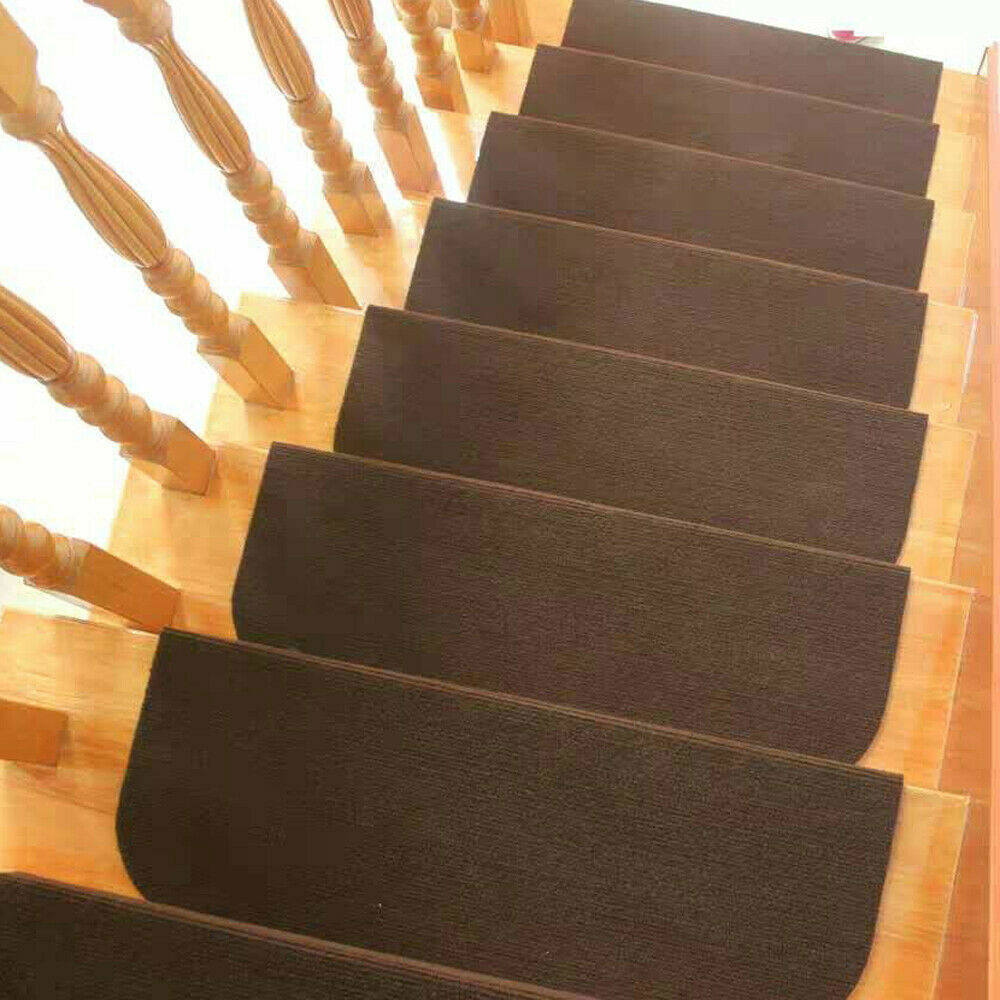Modern Style Anti Slip Carpeted Indoor Home Stair Grip Treads 13 PCS