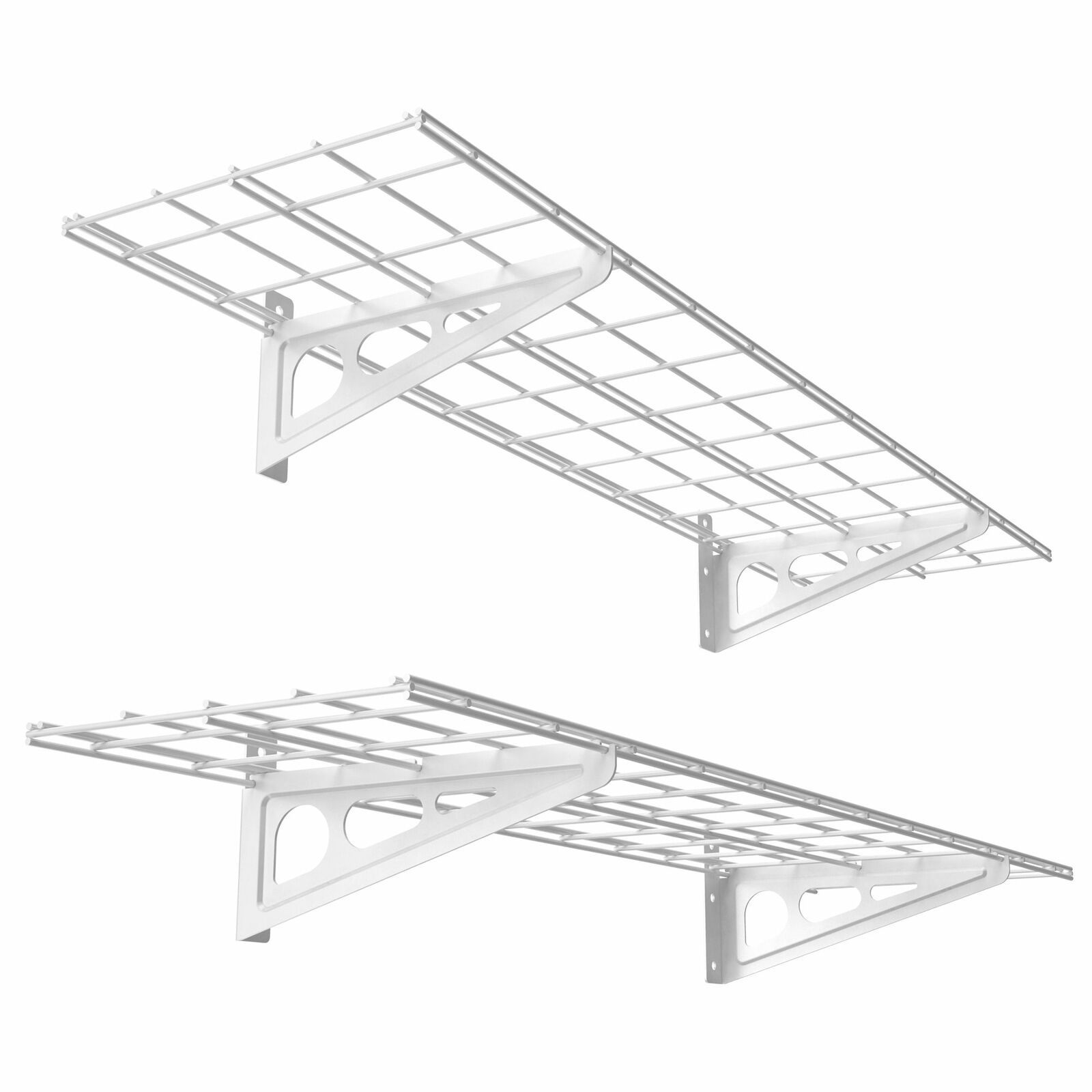 Large Capacity Wall Mounted Wire Garage Shelving Storage 2 PCS