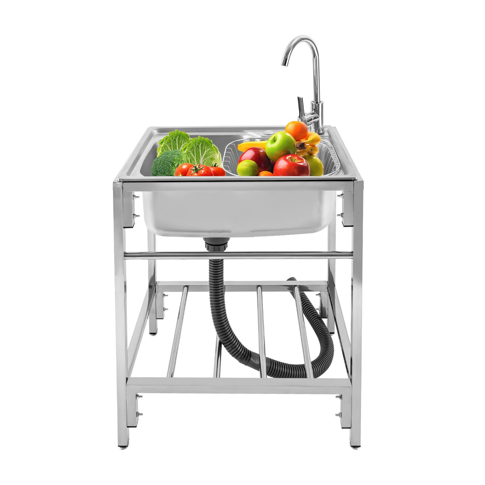 Large Stainless Steel Freestanding Laundry Room Utility Sink