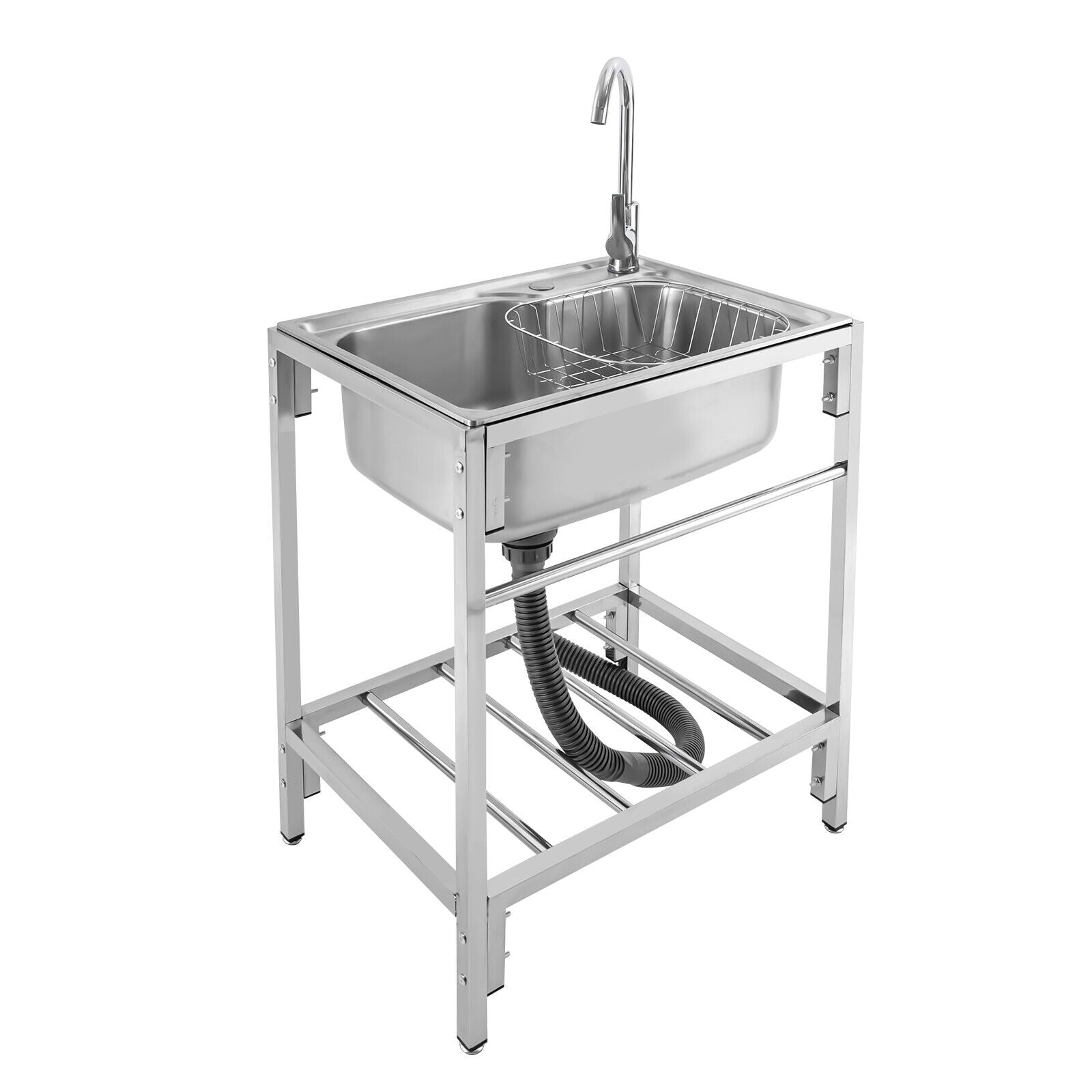 Large Stainless Steel Freestanding Laundry Room Utility Sink