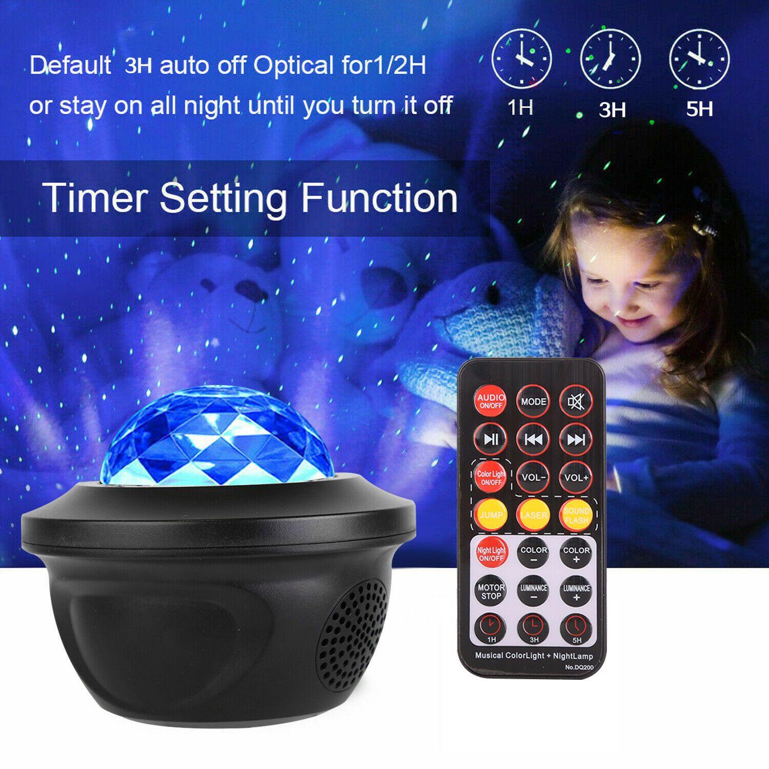 LED Starry Night Sky Galaxy Projector Light 3D Ocean Star Lamp Party Decor Lamp